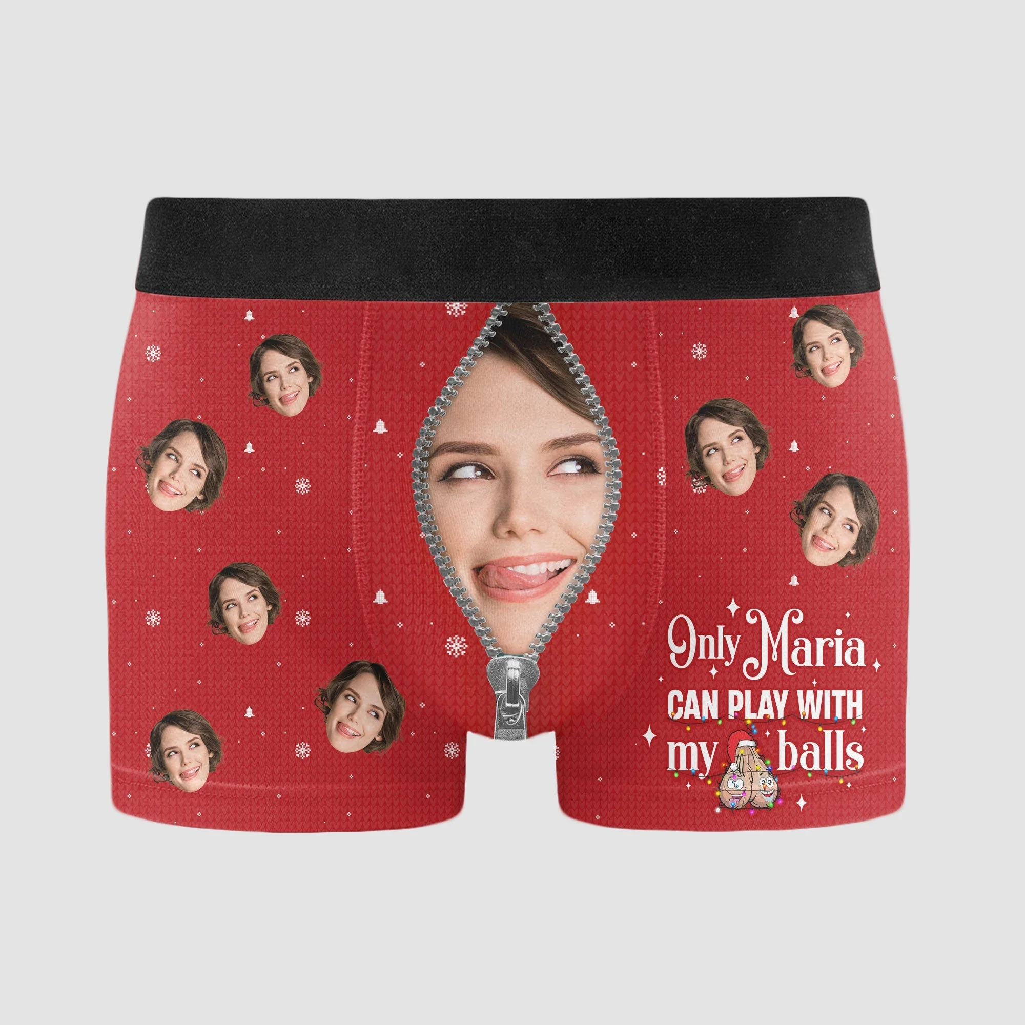 Only Wife Can Play with My Balls – Funny Personalized Boxer Briefs for Him, Perfect Christmas Gift - Image 5