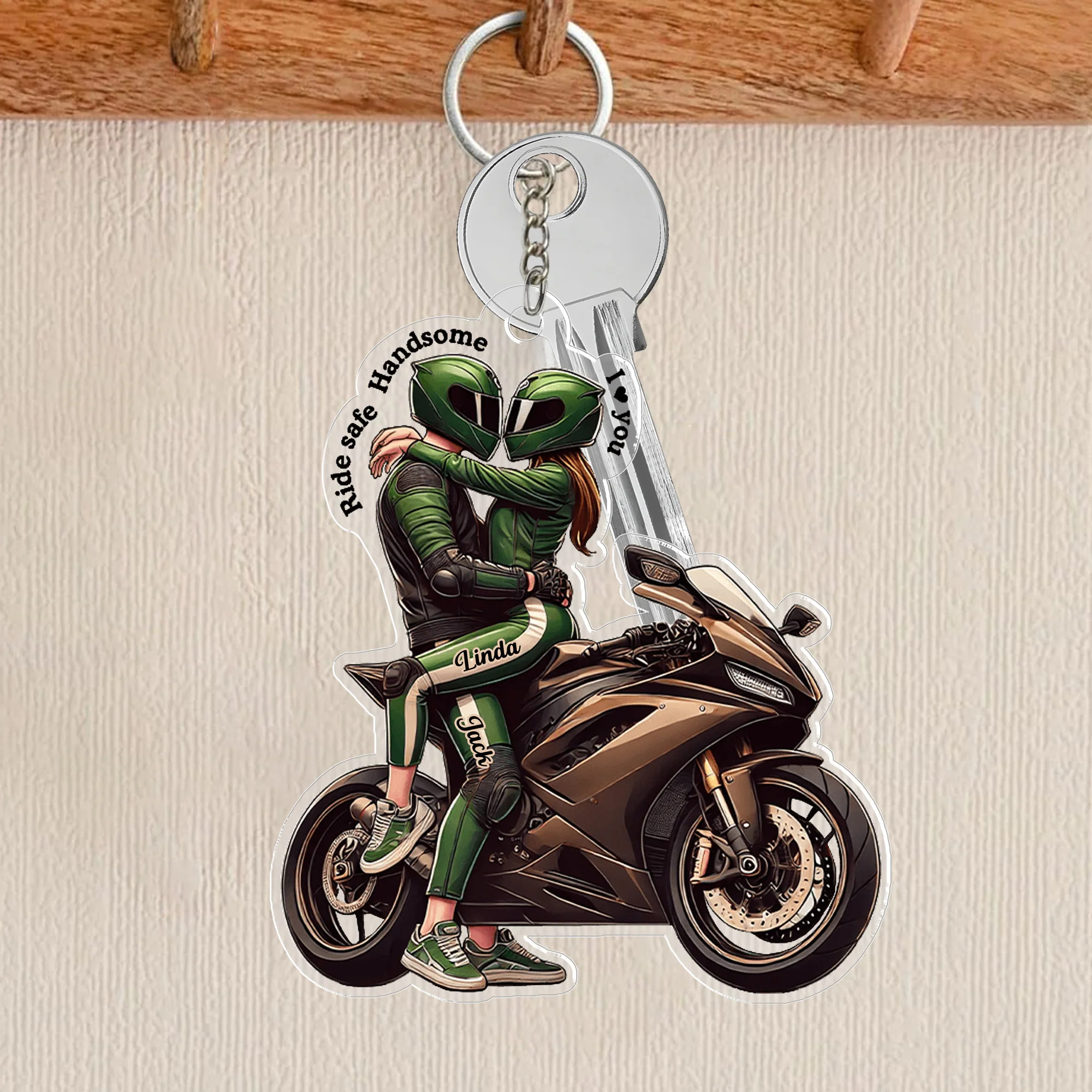 "Romantic Ride" Personalized Acrylic Keychain for Couples, Ideal Keepsake for Anniversaries or Daily Surprises! - Image 3