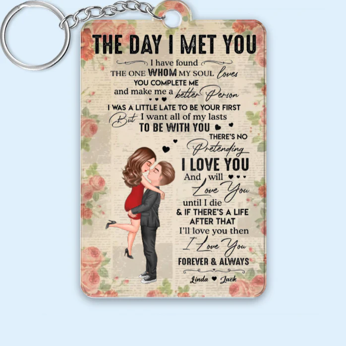 Personalized Vertical Poster for Couples - "The Day I Met You" Romantic Gift - Image 7