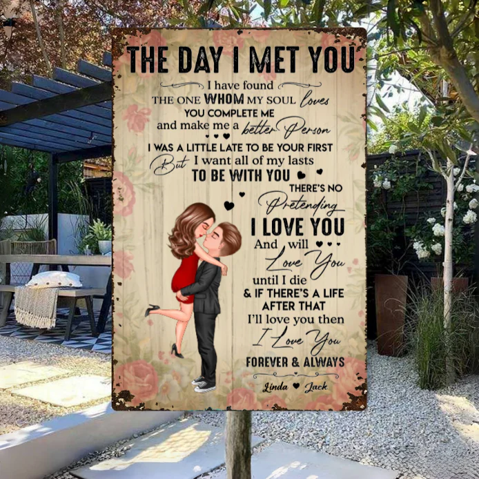 Personalized Vertical Poster for Couples - "The Day I Met You" Romantic Gift - Image 9