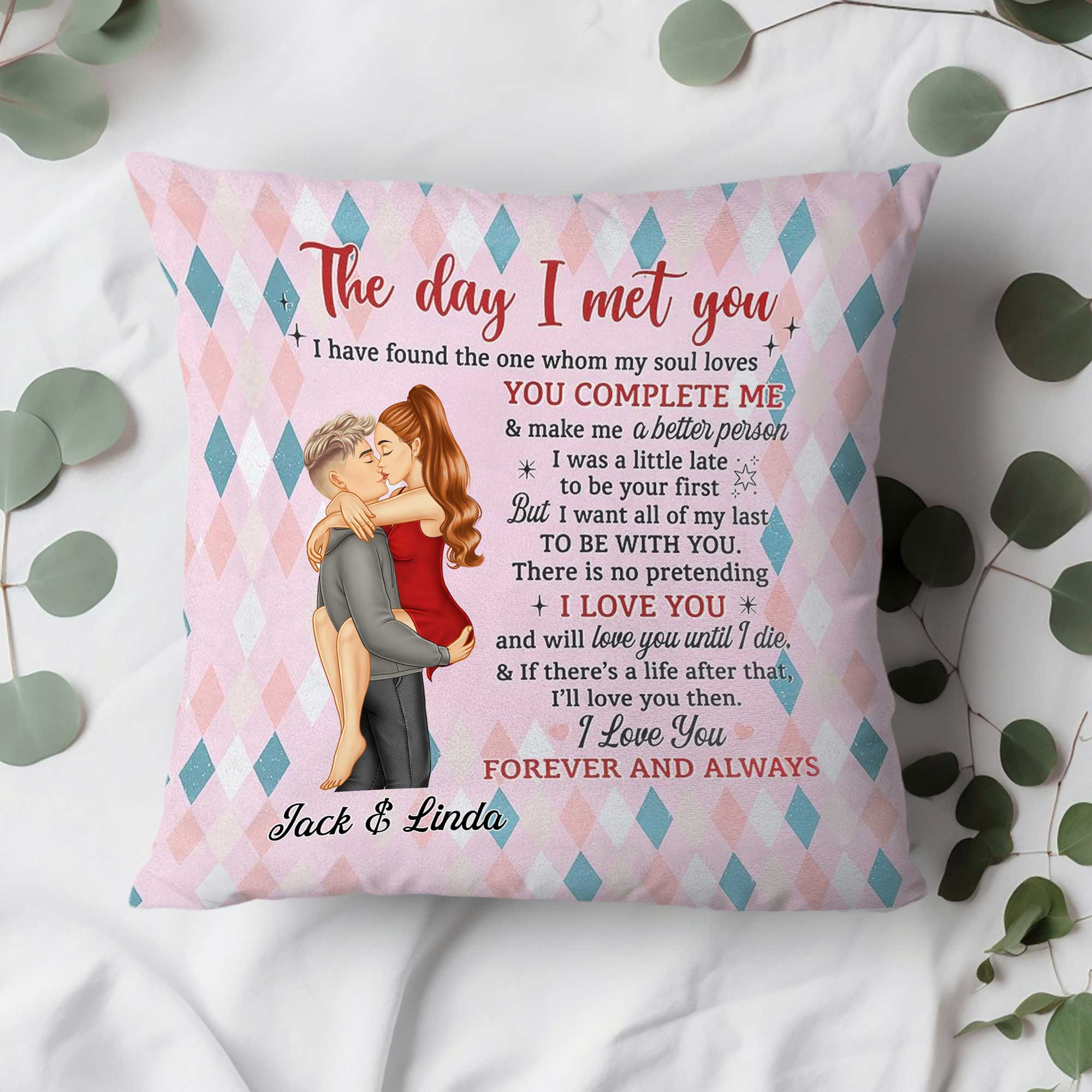 Custom Couple Pillow – Celebrate Your Love Story with a Unique Gift - Image 2
