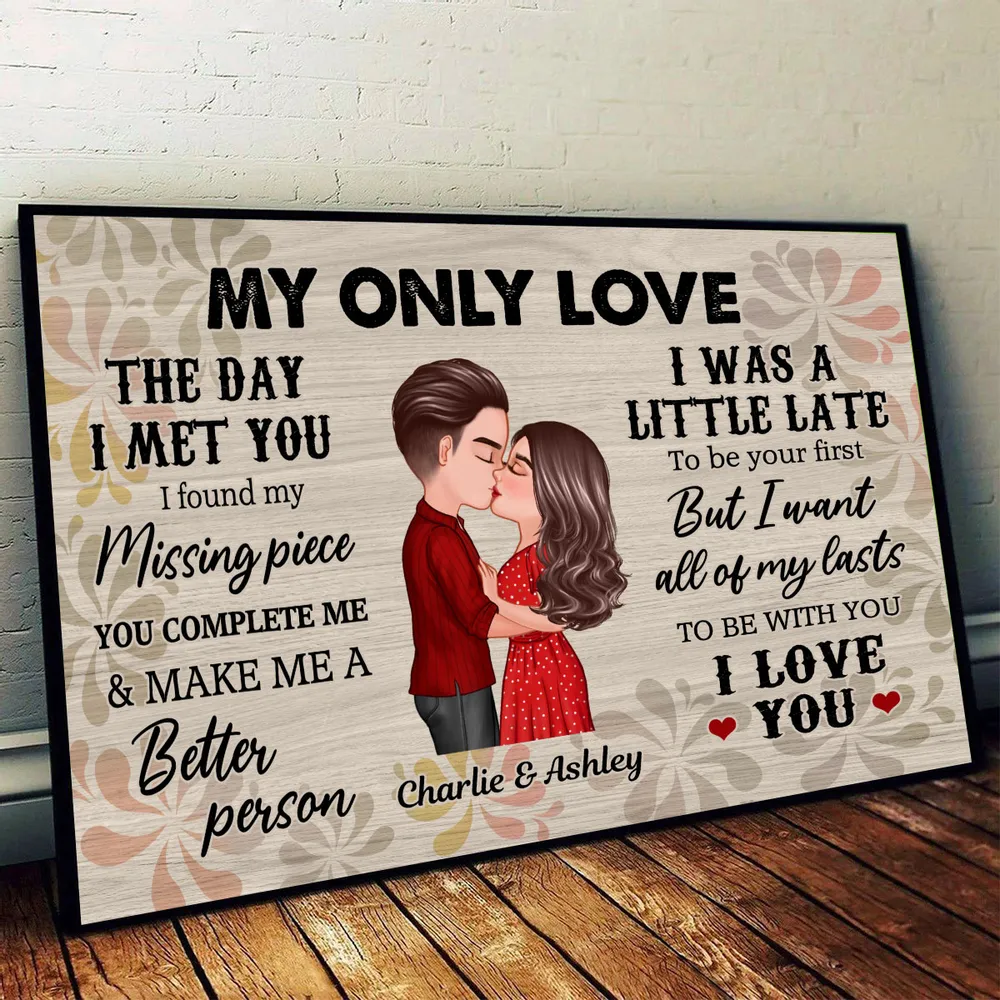 Romantic Couple Embracing Artwork – Valentine’s Custom Canvas, Plaques, Ornaments, Keychains & Pillows - Image 5