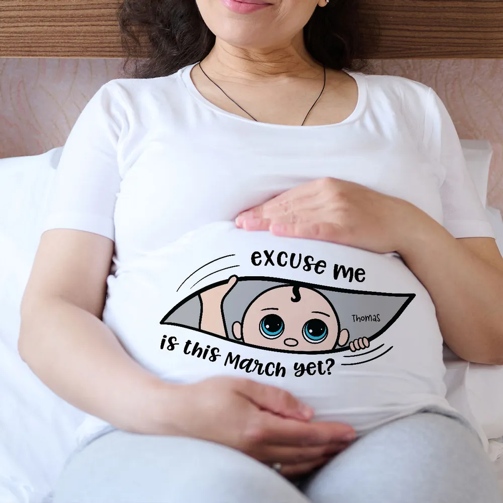 Funny Pregnancy T-Shirt – Customizable “Baby Is Coming” Women’s Tee, Hoodie & Sweatshirt, Perfect Gift for Moms-to-Be - Image 6