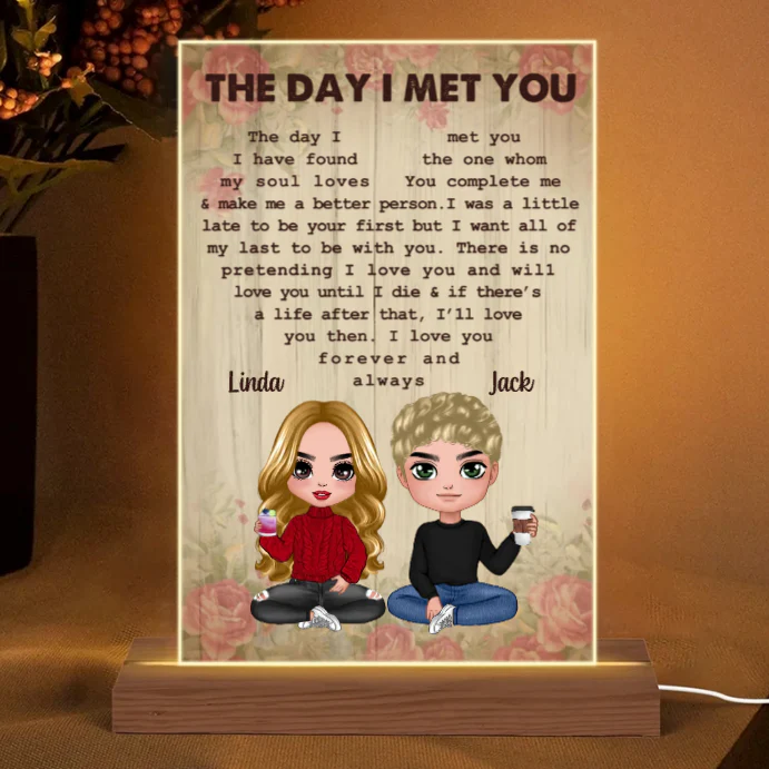 "The Day I Met You" Personalized Couple Poster – Romantic Gift for Anniversaries, Weddings & Valentine's Day - Image 6