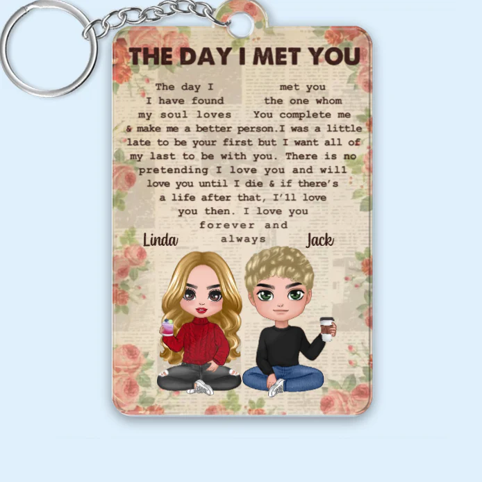"The Day I Met You" Personalized Couple Poster – Romantic Gift for Anniversaries, Weddings & Valentine's Day - Image 7