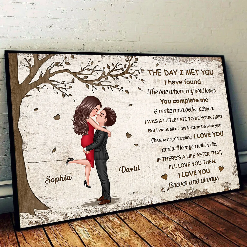 Love’s Embrace Artwork – Valentine’s Day “You Make Me a Better Person” Couple Poster, Perfect Gift for Newlyweds - Image 6