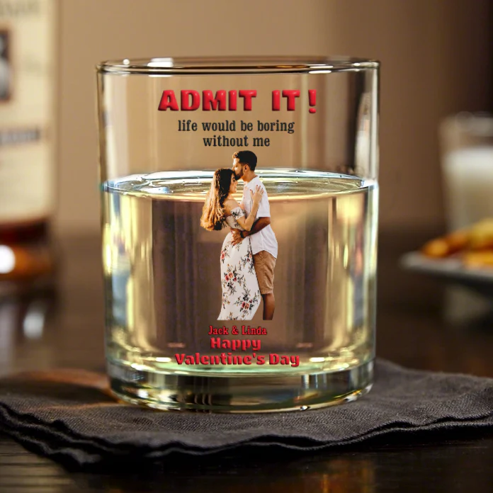 Personalized Valentine’s Day Glass Cup – Romantic Gift for Couples - Image 5