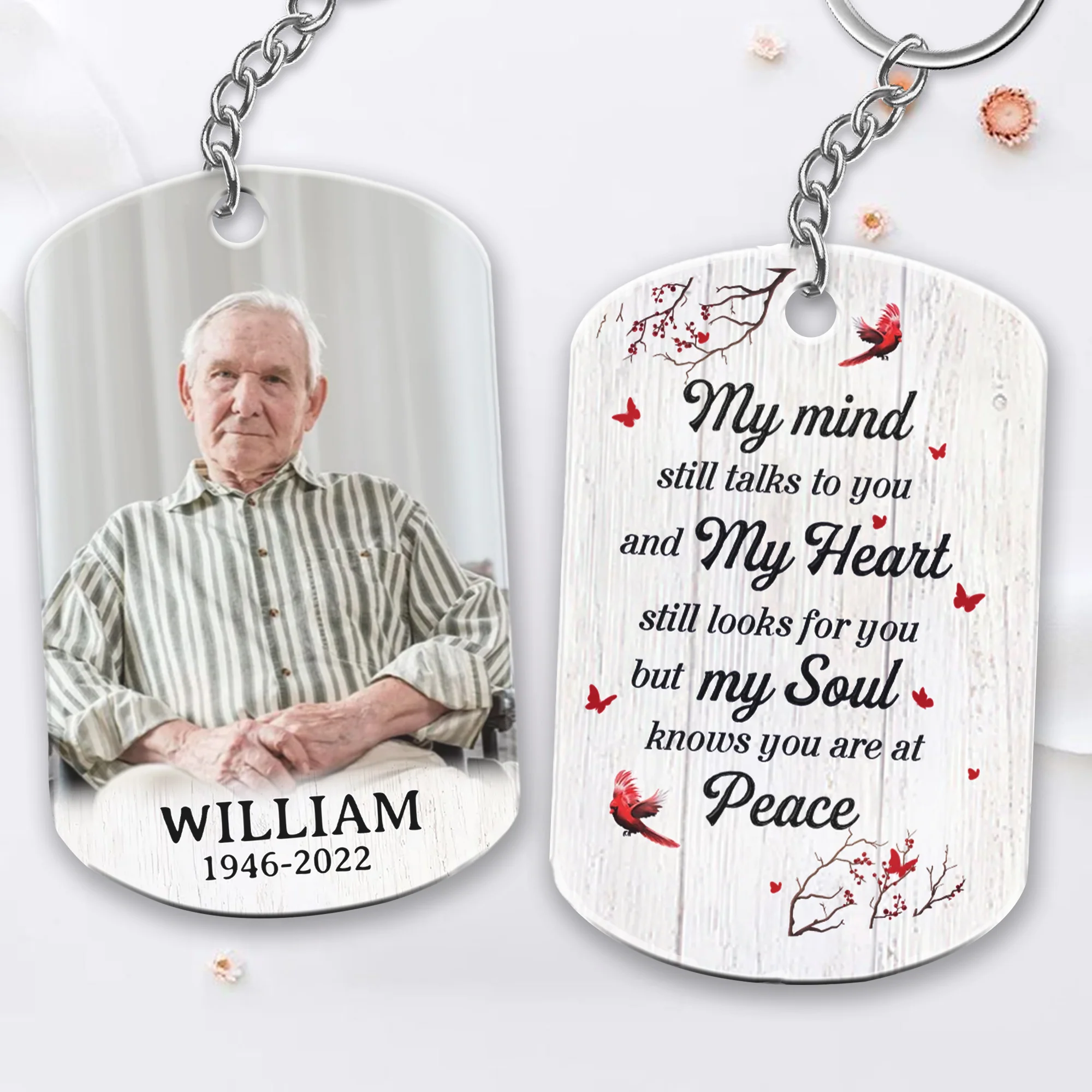 Memorial Keychain - Personalized Acrylic Design, A Gift of Love and Remembrance