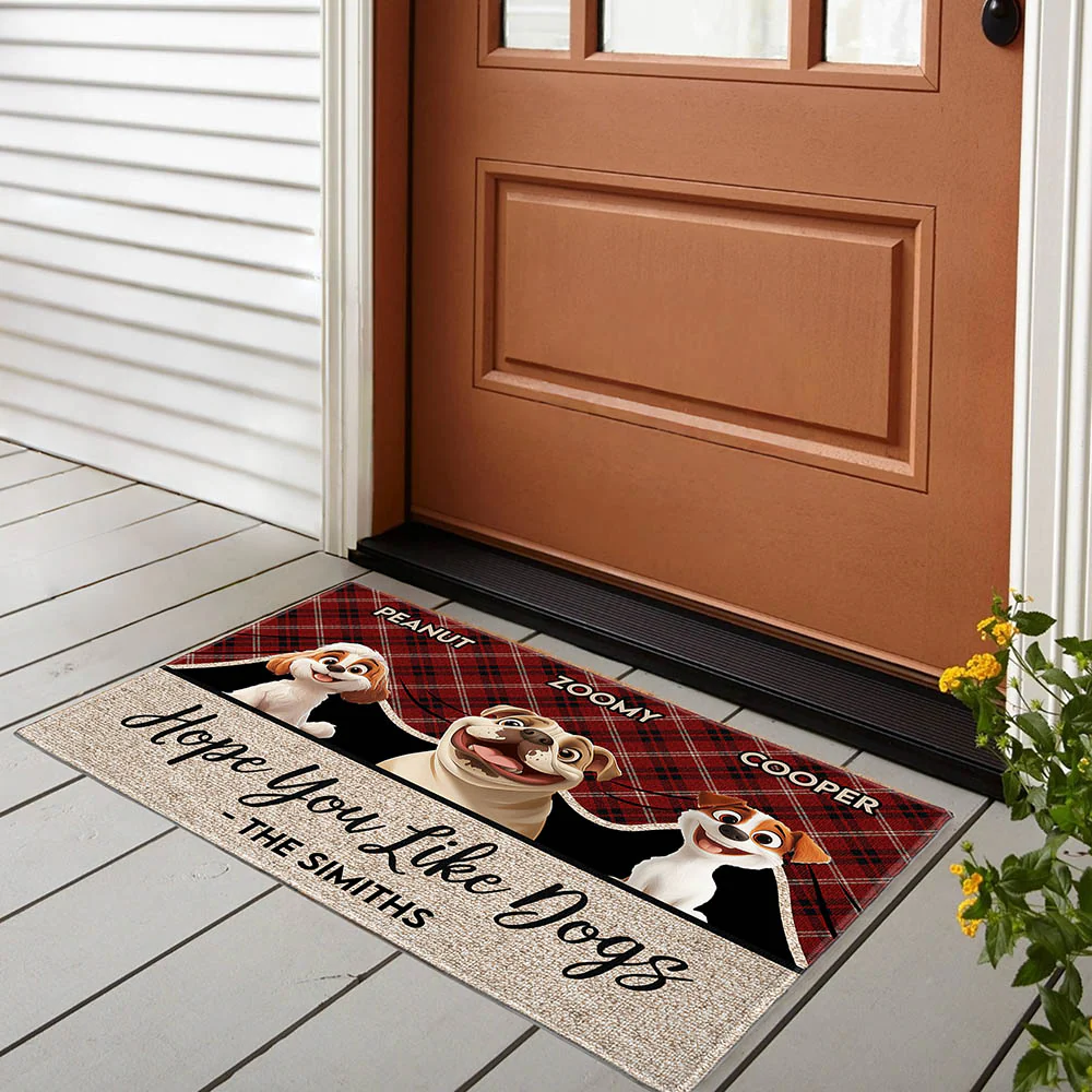 Hope You Like Dogs - Personalized Pet-Themed Doormat, Perfect for Home Decor and Valentine's Gifts, Available in Standard and Premium Options - Image 3