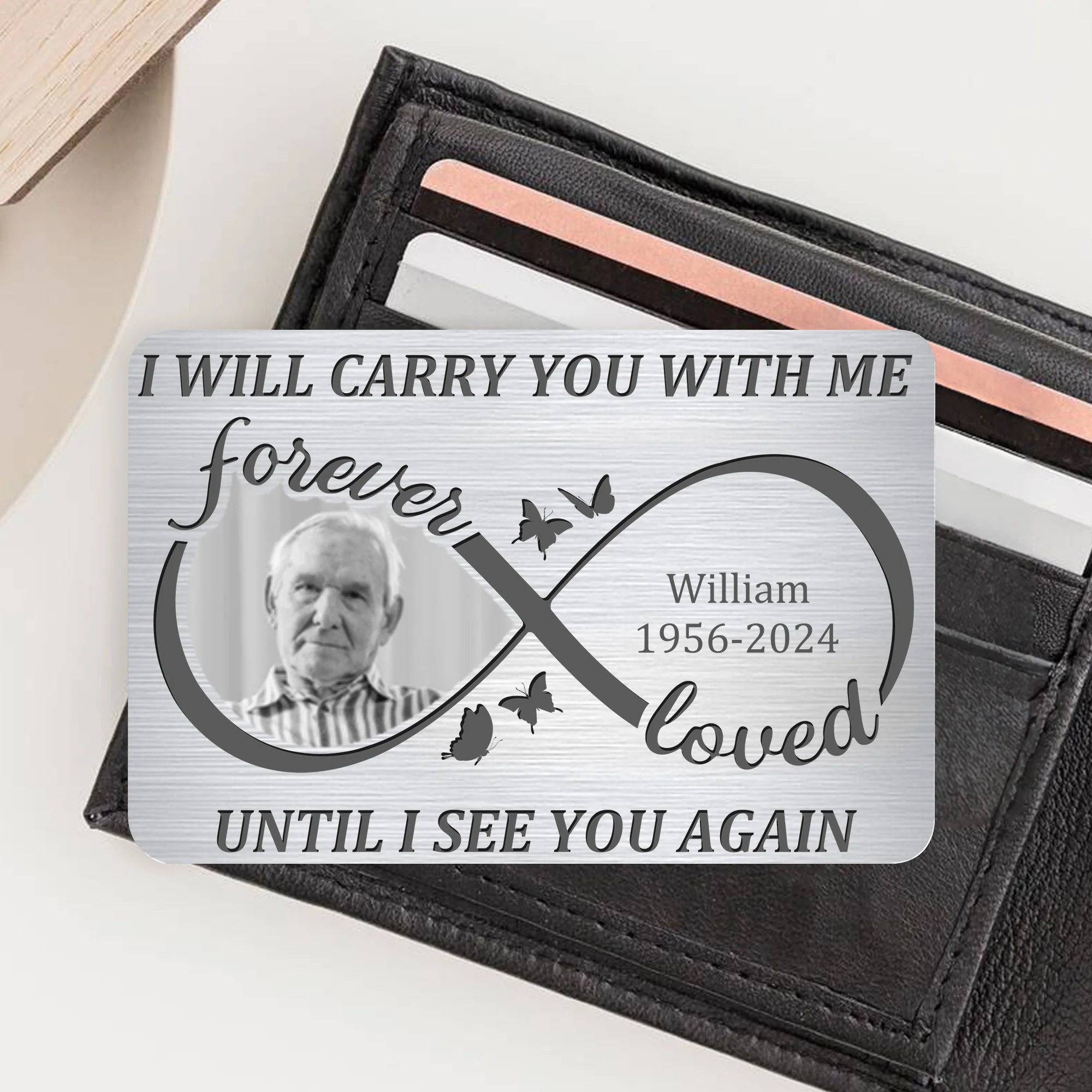 Eternal Love - Custom Metal Wallet Card for Cherished Memories