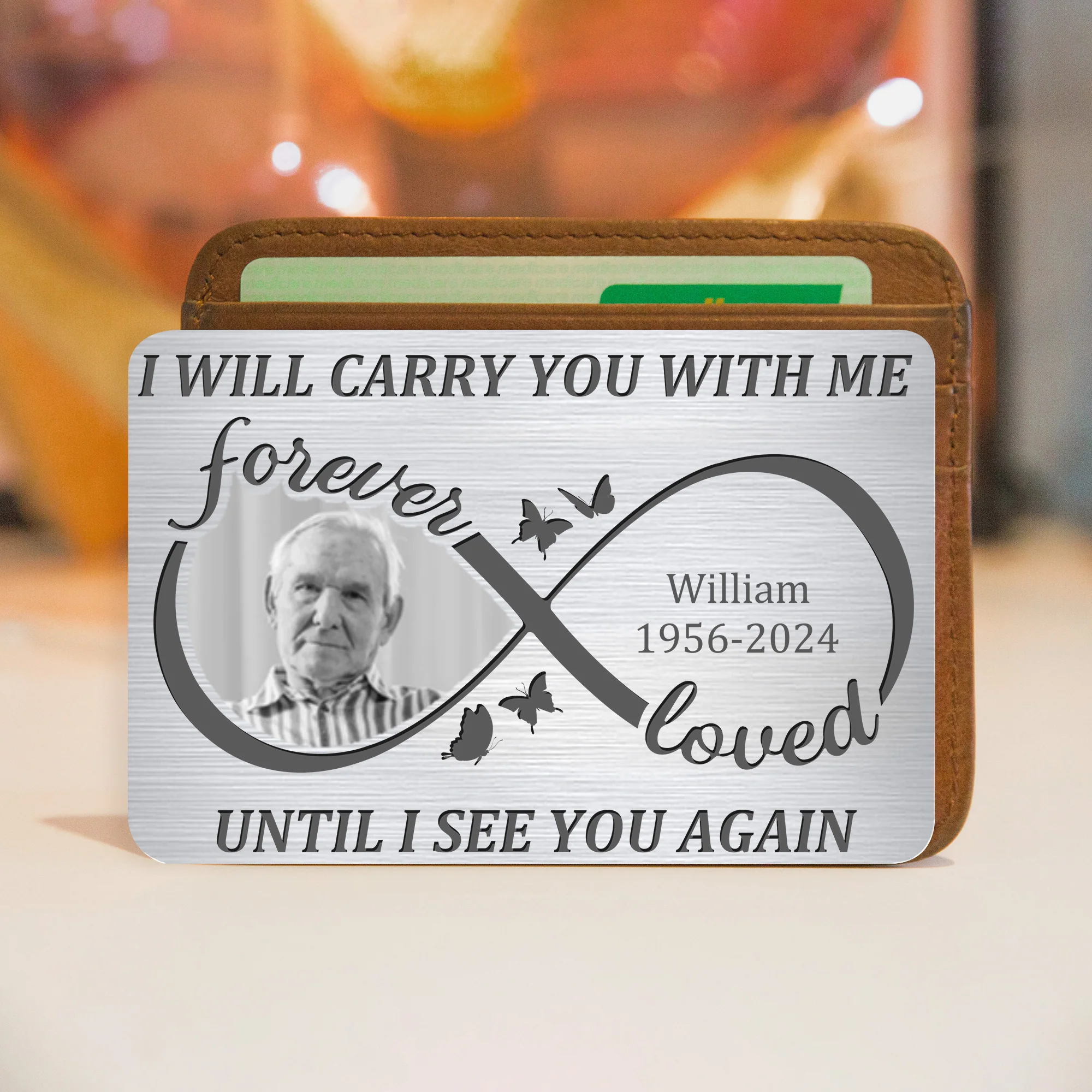 Eternal Love - Custom Metal Wallet Card for Cherished Memories - Image 2