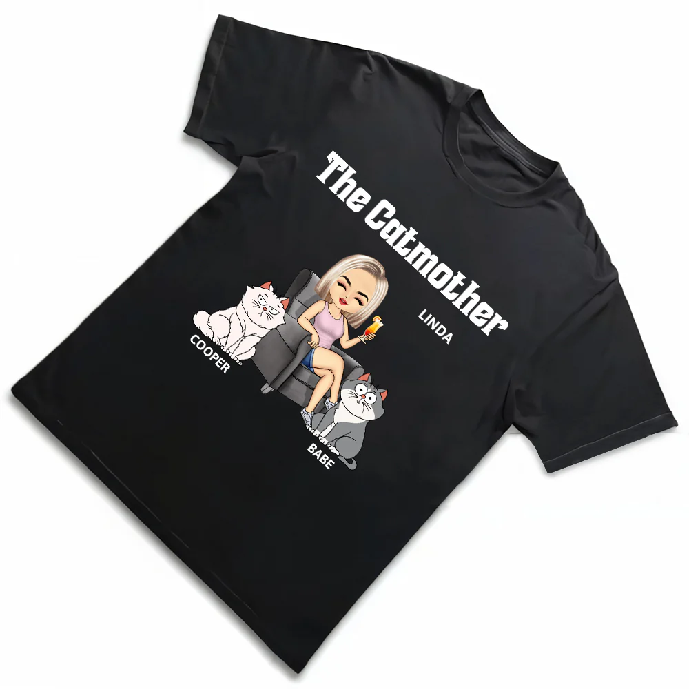 The Cat Mother Personalized T-Shirt - Gift for Cat Moms, Cat Lovers, Women, Yourself - Image 2