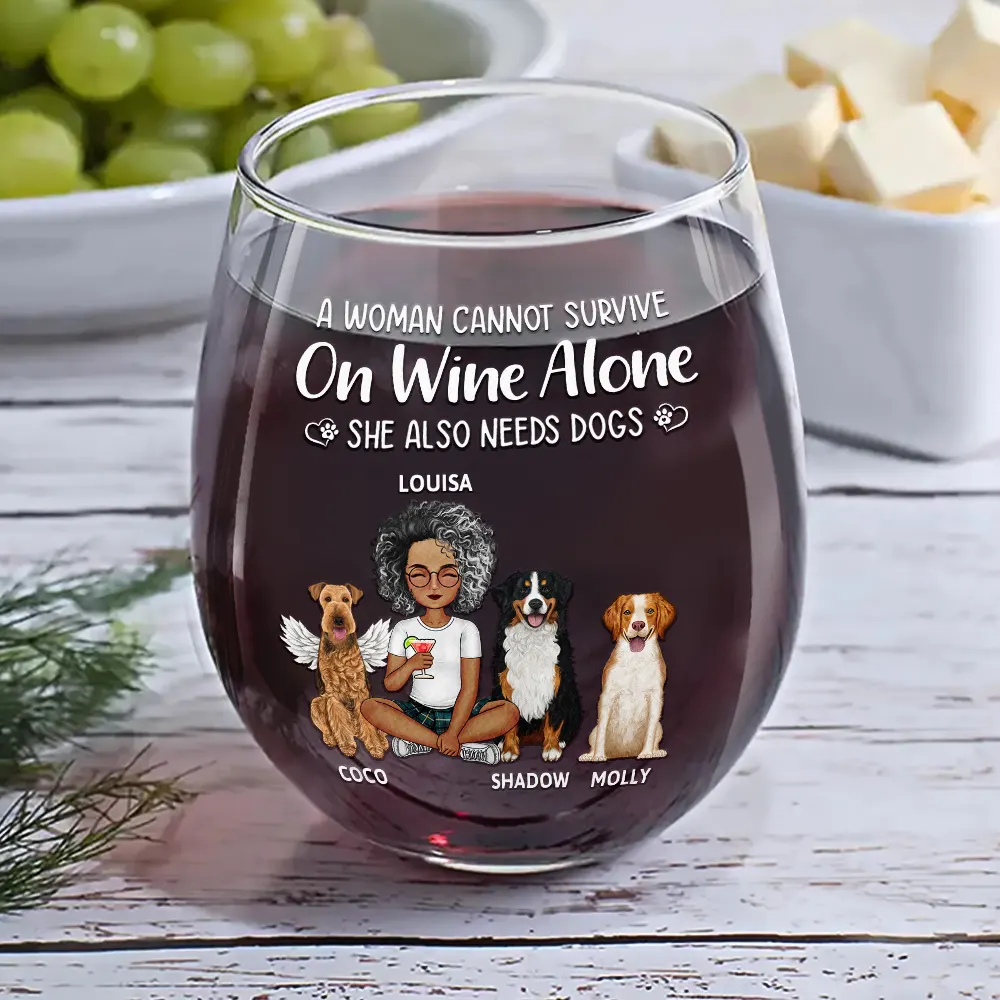 Personalized Women’s Wine Glass - Special Gift for Dog Mom, Dog Dad - Valentine's Day Keepsake for Couples, Pet Lovers, and Families - Image 5