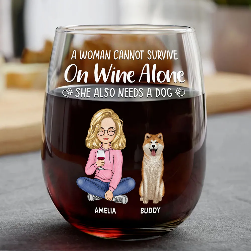 Personalized Women’s Wine Glass - Special Gift for Dog Mom, Dog Dad - Valentine's Day Keepsake for Couples, Pet Lovers, and Families - Image 6