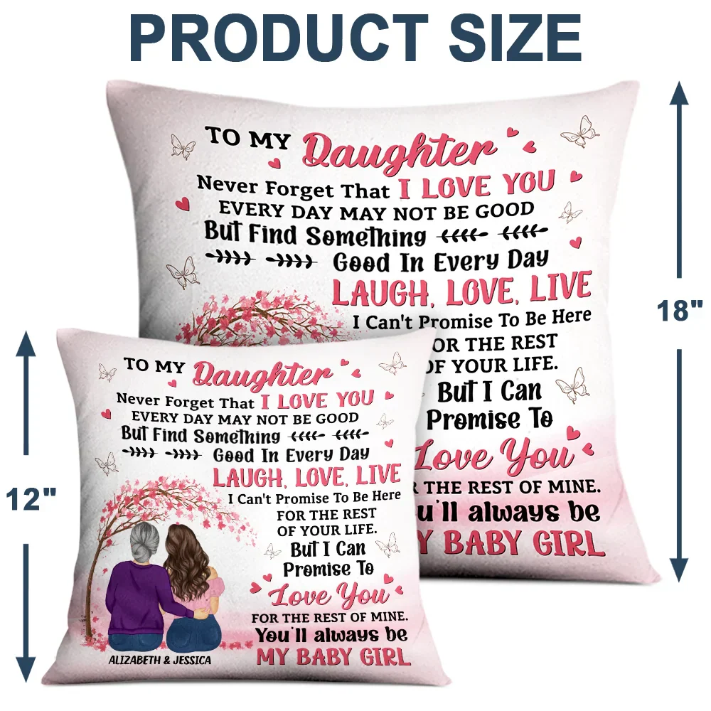 Family-Themed Square Pillow – Personalized Design for Mother’s Day, Birthdays, Celebrating Mother-Daughter Bond - Image 4