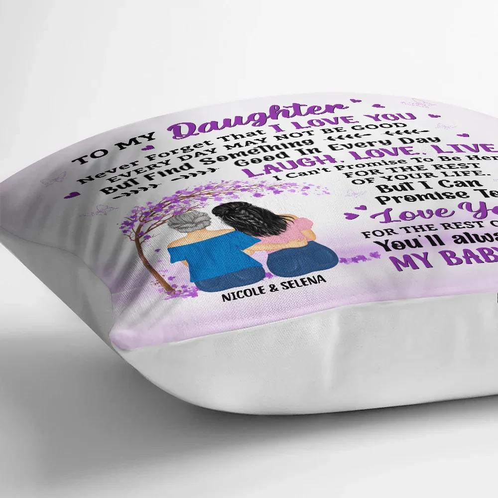 Family-Themed Square Pillow – Personalized Design for Mother’s Day, Birthdays, Celebrating Mother-Daughter Bond - Image 7