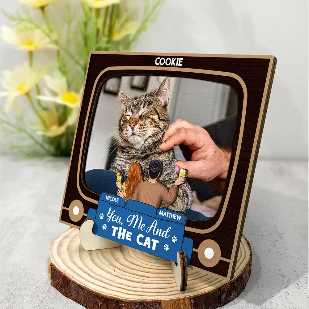 2-Layer Wooden Plaque - Celebrate Moments with You, Me, and the Dog - Image 5