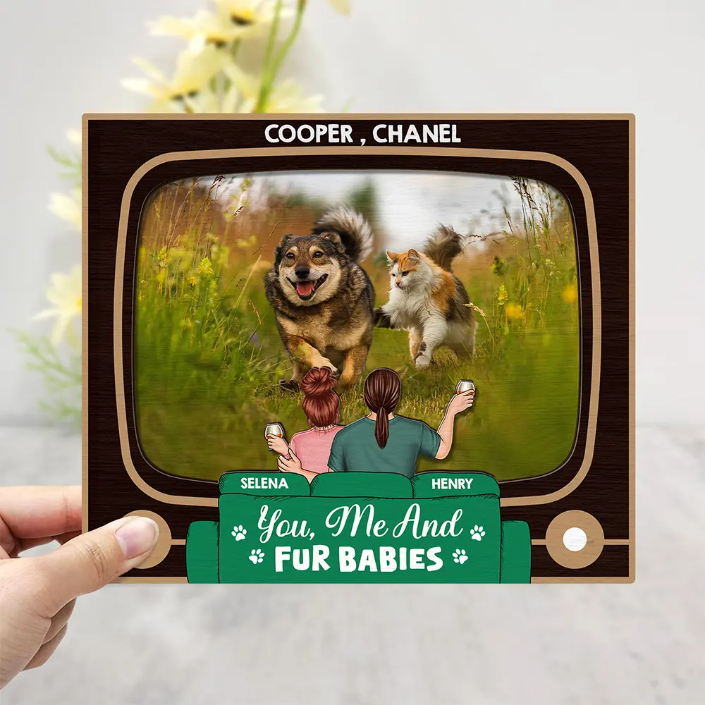 2-Layer Wooden Plaque - Celebrate Moments with You, Me, and the Dog - Image 6