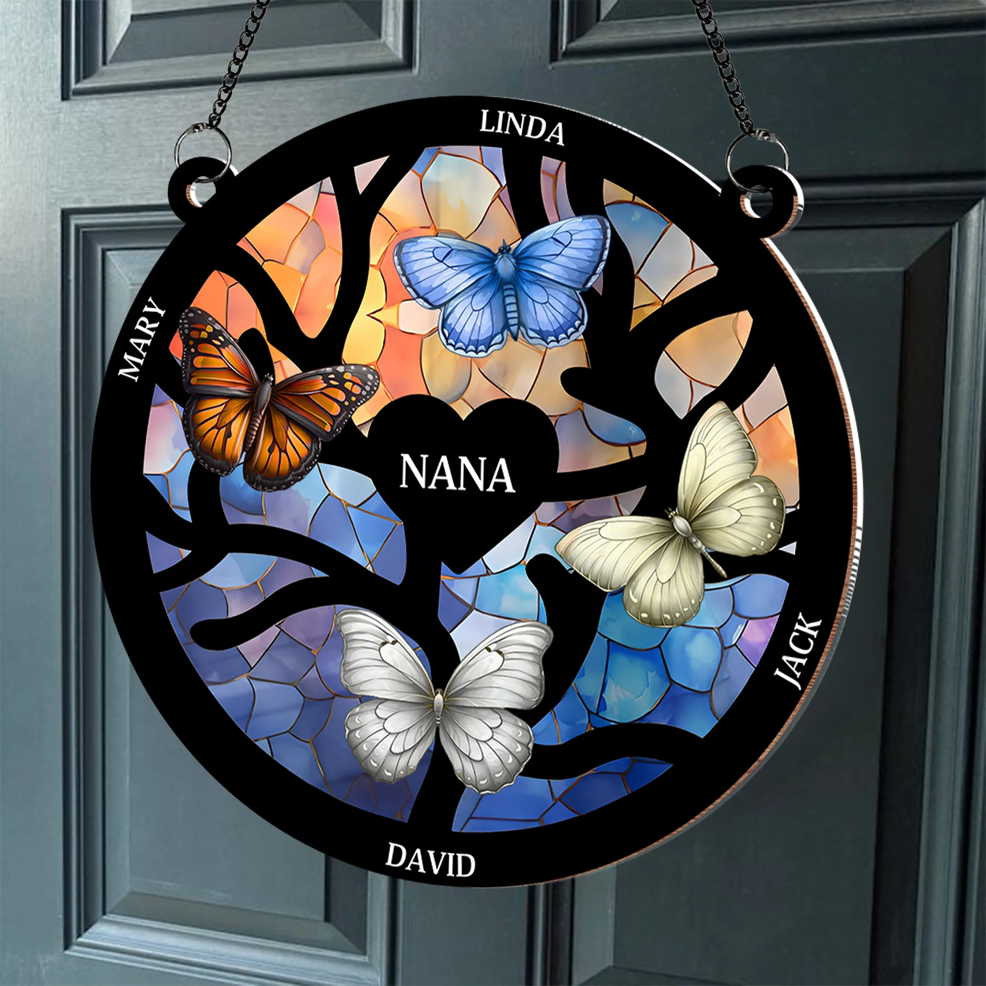 Butterfly-Themed Family Tree Ornament – Perfect Gift for Personalized Meaning - Image 2