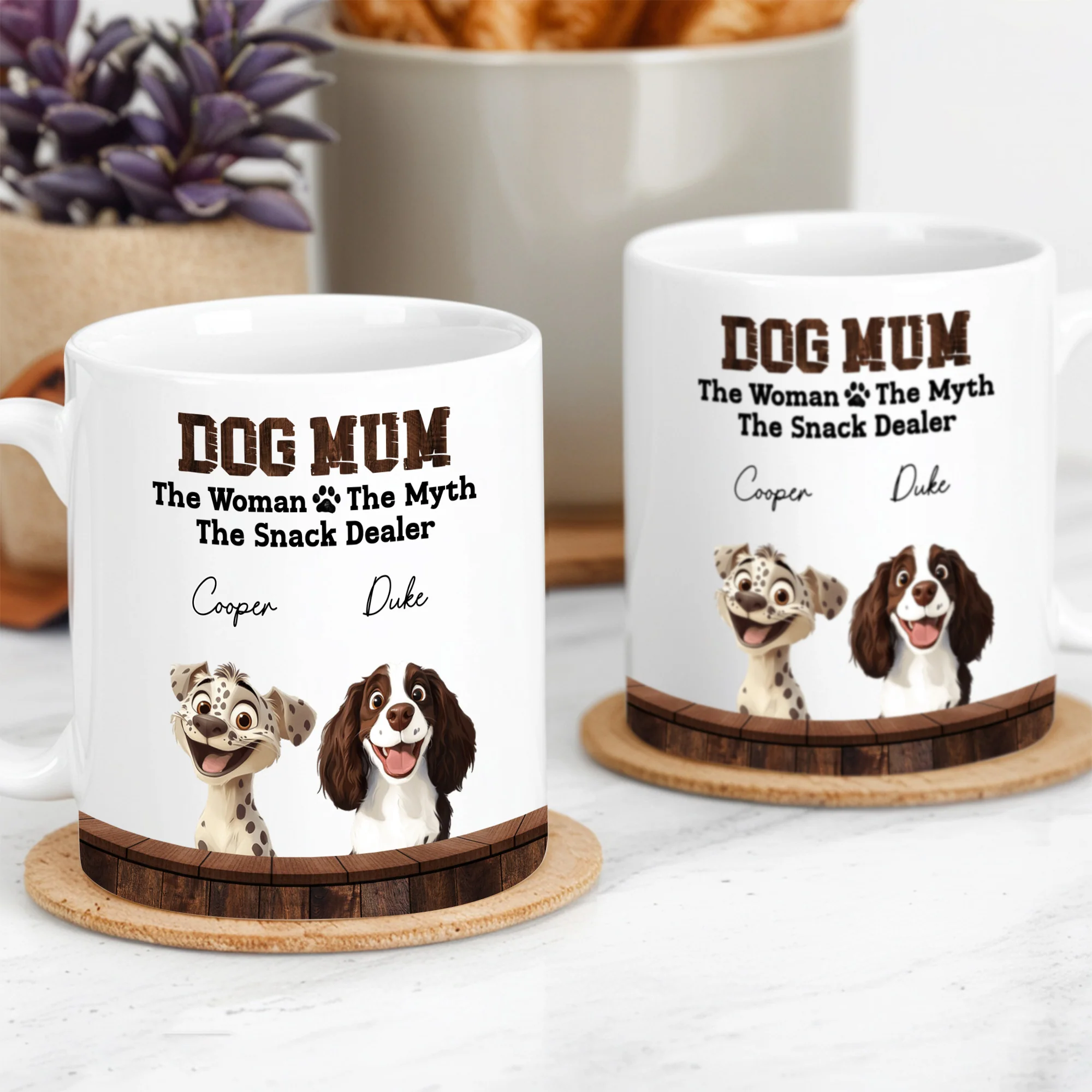 Dog Mum - The Myth, The Snack Dealer' Themed Mug – White Ceramic, Ideal Gift for Pet Lovers on Mother’s Day or for Home Use - Image 3