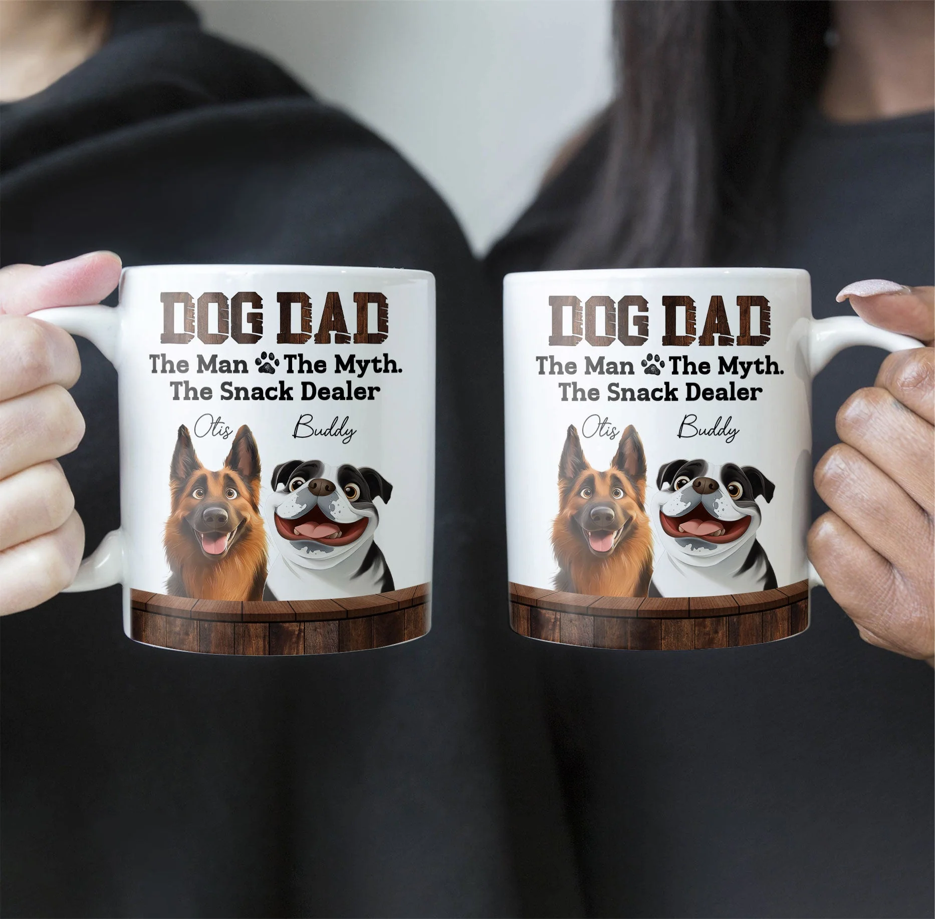 Must-Have Mug for Dog Dads - Custom White Ceramic Mug - Ideal Gift for Couples, Families on Valentine’s or Father’s Day - Image 7