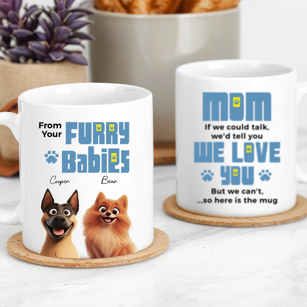 From Your Furry Babies With Love – Creative White Ceramic Mug for Mother's Day, Birthdays, and Cozy Family Moments - Image 3