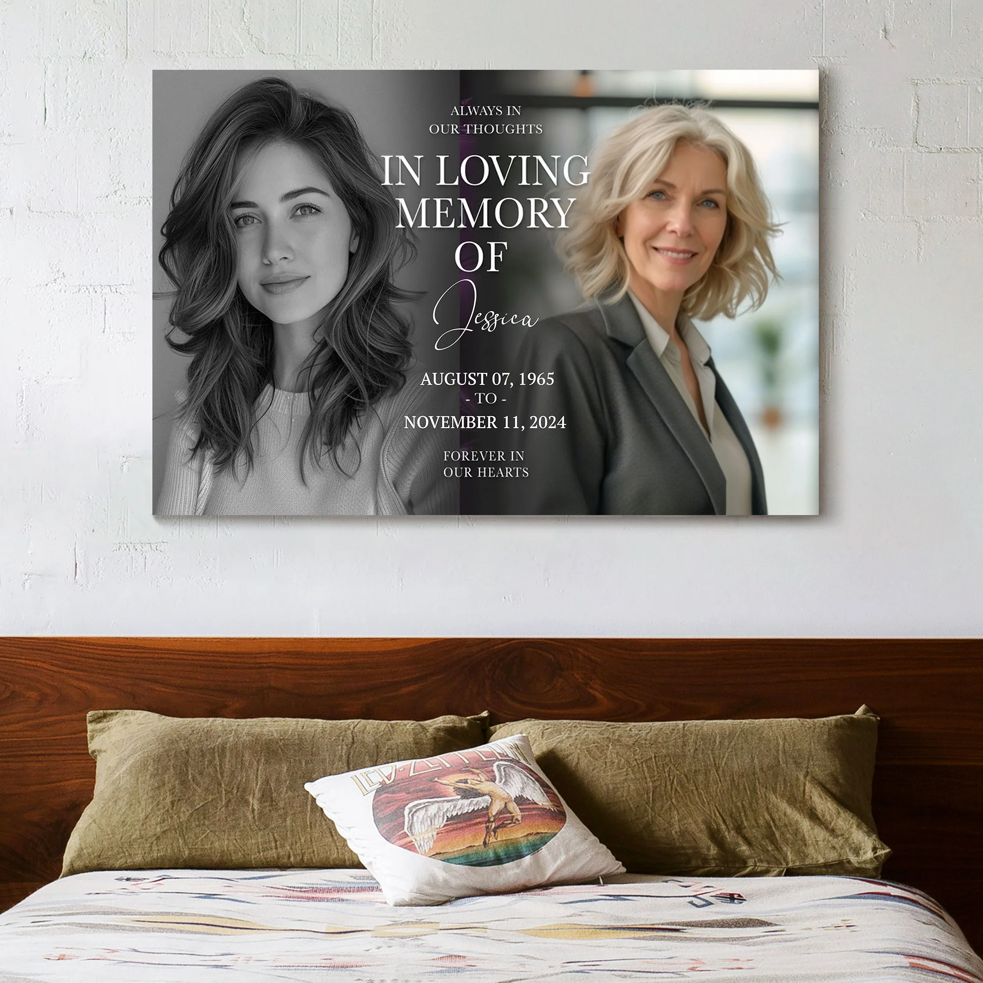 Forever In Our Hearts Canvas - Celebrate the Life of Your Loved Ones with Personalized Memorial Poster or Canvas - Image 4