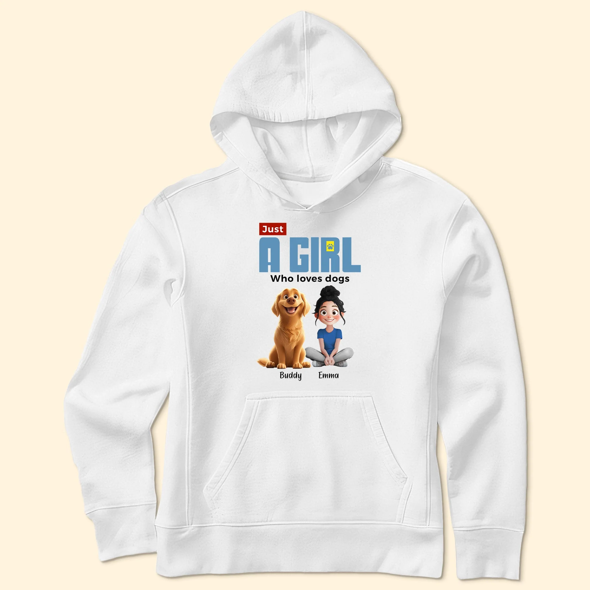 ‘Just A Girl Who Loves Dogs’ Classic Tee – Personalized Pet and Owner Design - Image 10