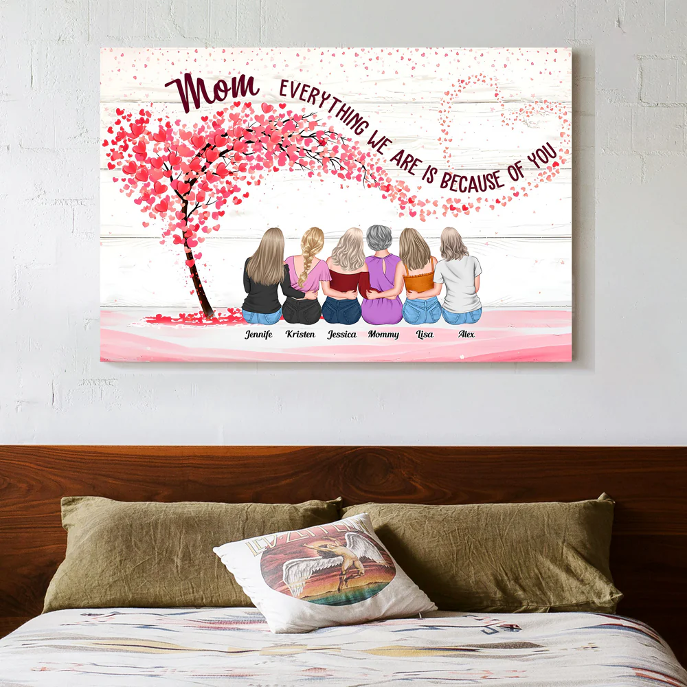 Personalized Mother & Daughters Canvas/Poster - Everlasting Bond Gift - Image 4