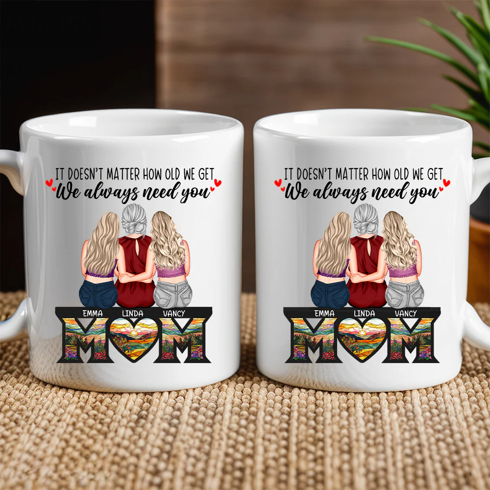 Always Need You – Personalized White Ceramic Mug Showcasing Beautiful Moments Between Mother and Kids – Ideal Mother’s Day or Family Gift - Image 4