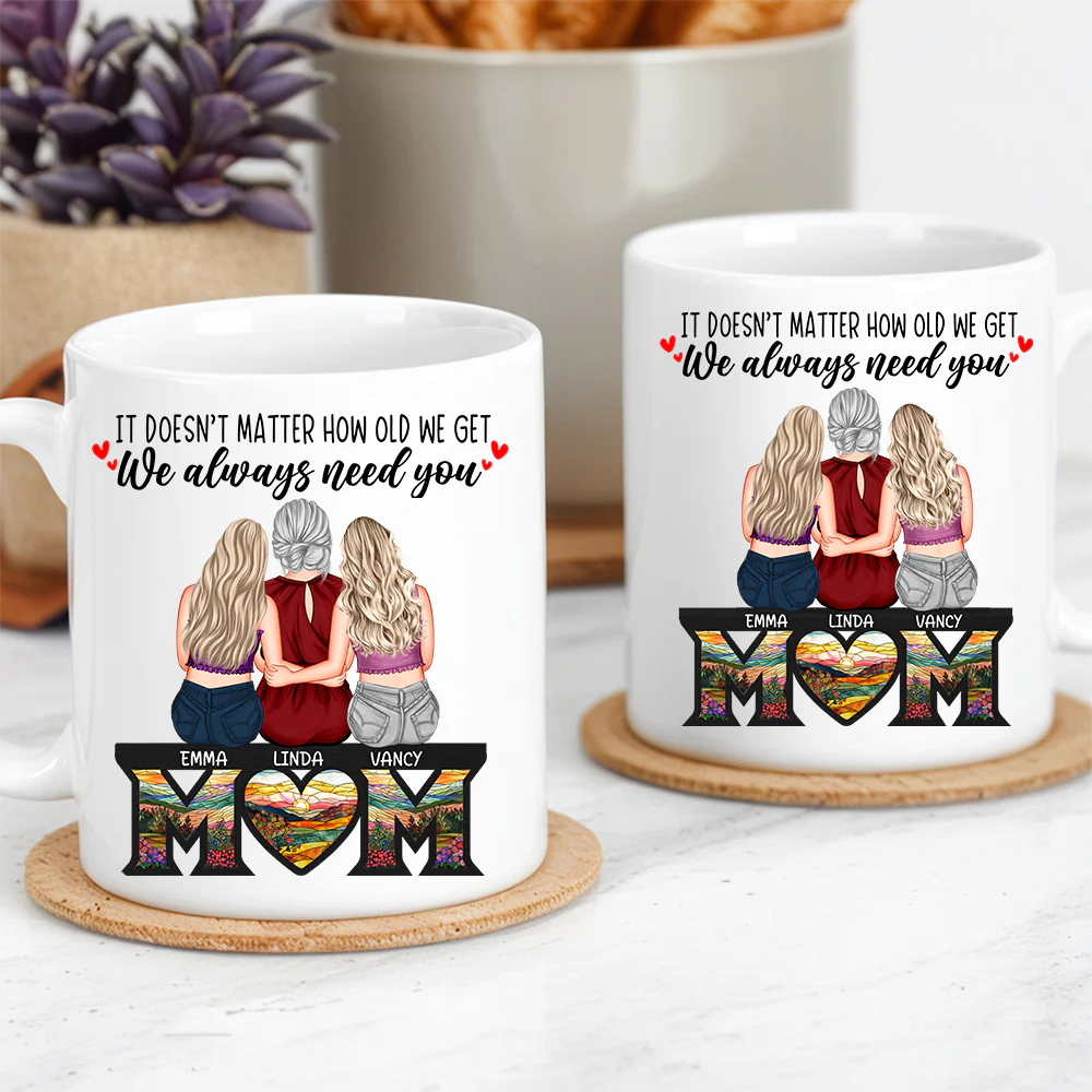 Always Need You – Personalized White Ceramic Mug Showcasing Beautiful Moments Between Mother and Kids – Ideal Mother’s Day or Family Gift - Image 5