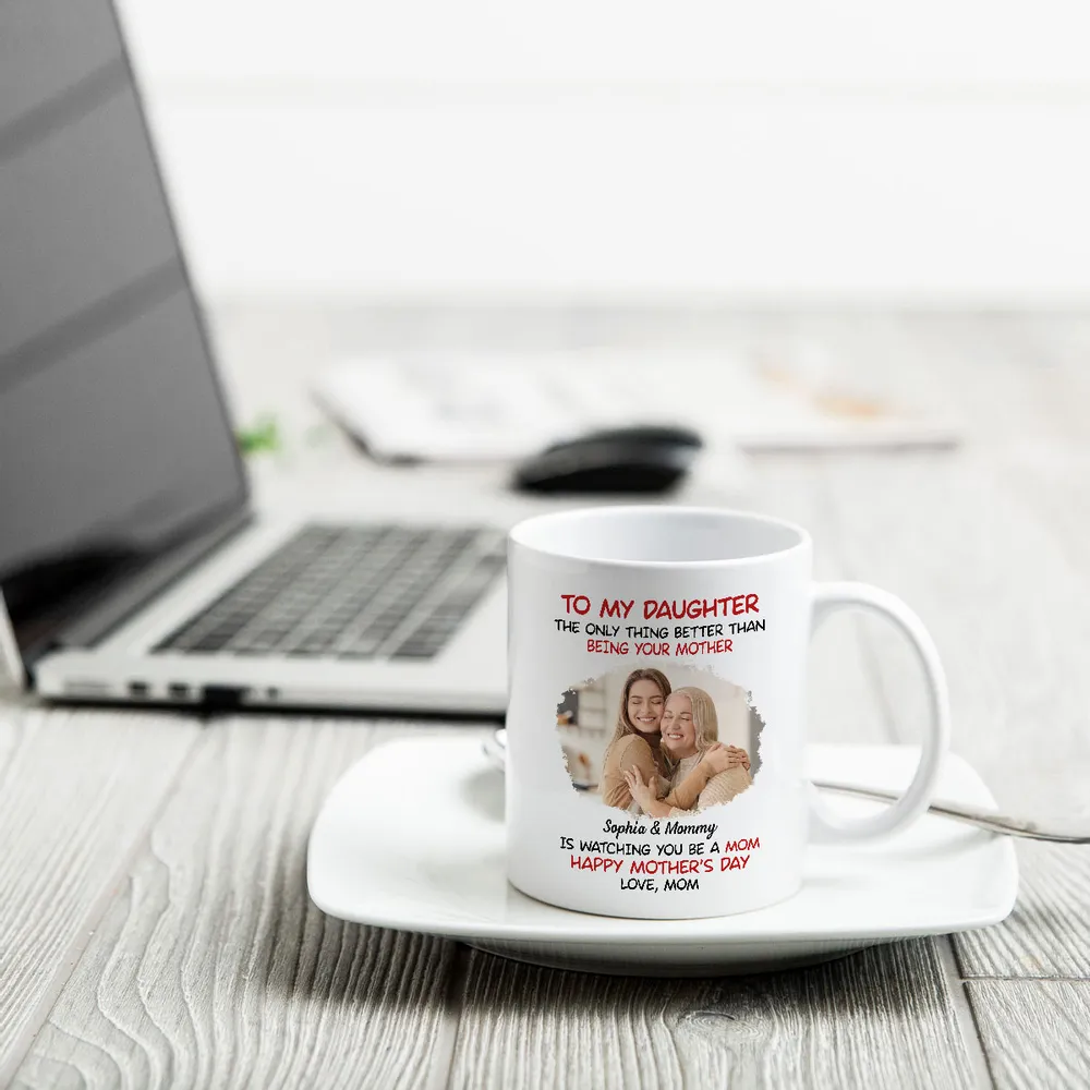 Mother's Day Exclusive Gift – Ceramic Mug, Poster, and Plaque Featuring Hugging Scene with 'To My Daughter, Happy Mother’s Day' - Image 6