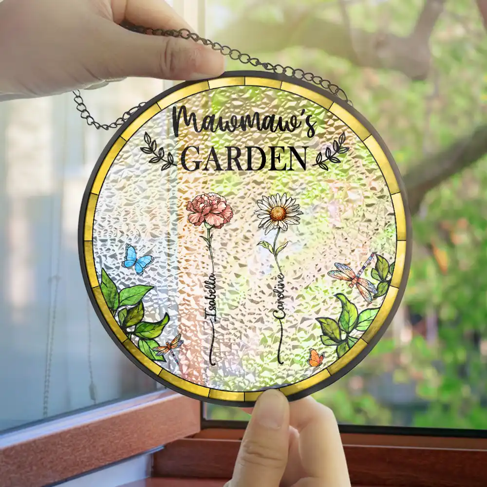 Custom Grandma’s Garden Suncatcher Ornament – Personalized Floral Gift with Family Names – Thoughtful Gift for Grandmother, Birthday & Mother’s Day - Image 10