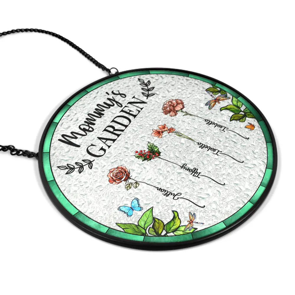 Custom Grandma’s Garden Suncatcher Ornament – Personalized Floral Gift with Family Names – Thoughtful Gift for Grandmother, Birthday & Mother’s Day - Image 9