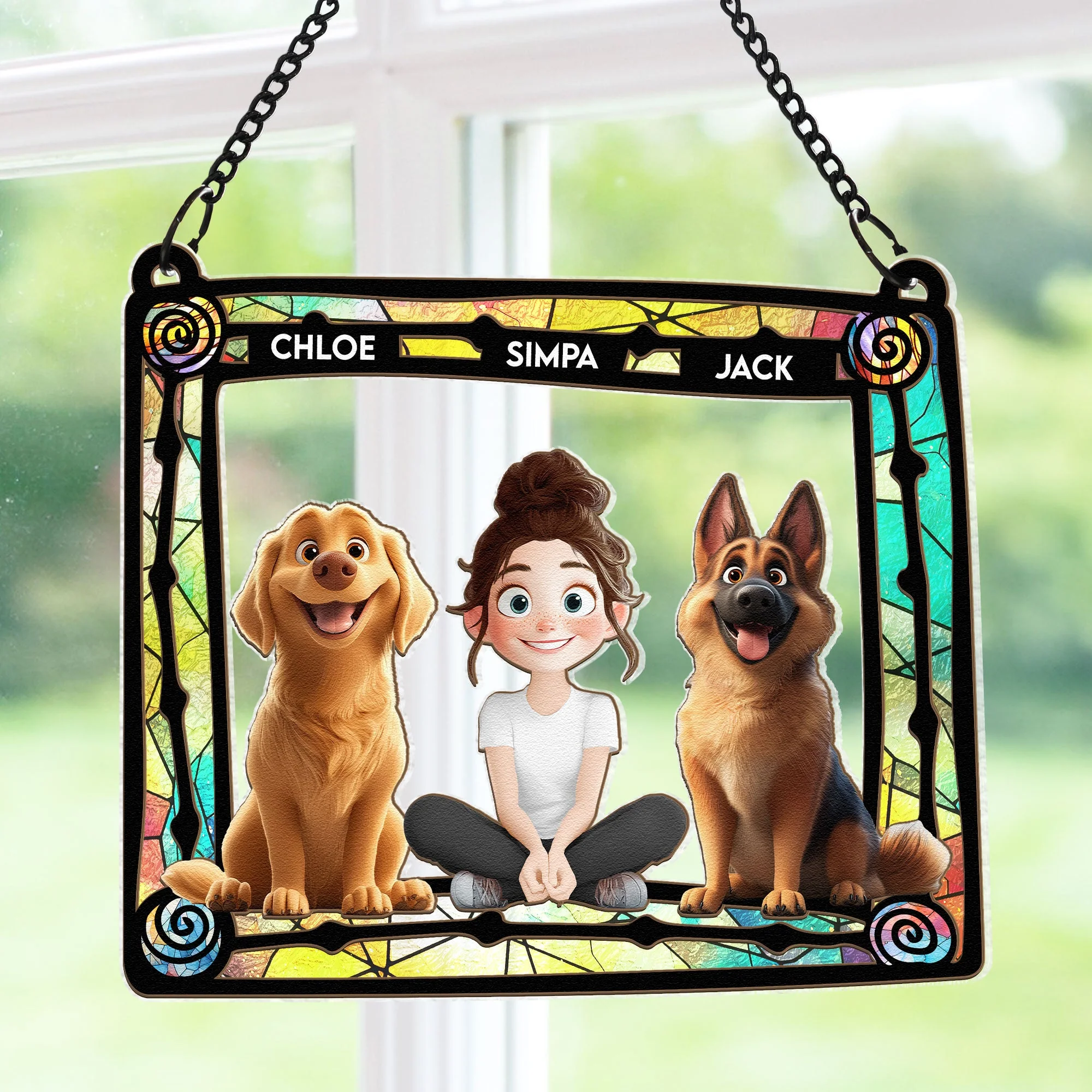 Custom Pet & Owner Wood Acrylic Ornament - Personalized Pet Lover Gift - Image 6
