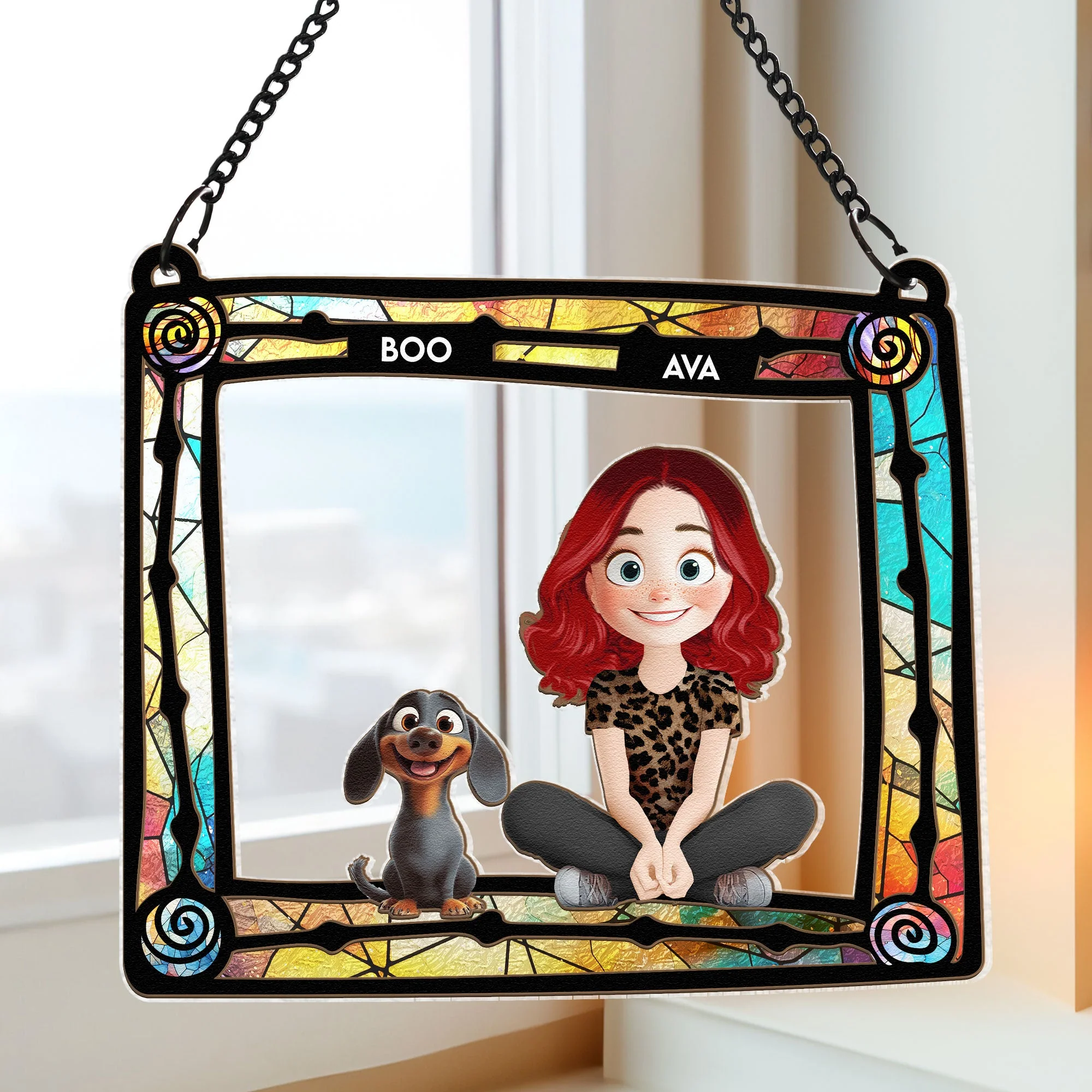 Custom Pet & Owner Wood Acrylic Ornament - Personalized Pet Lover Gift - Image 7