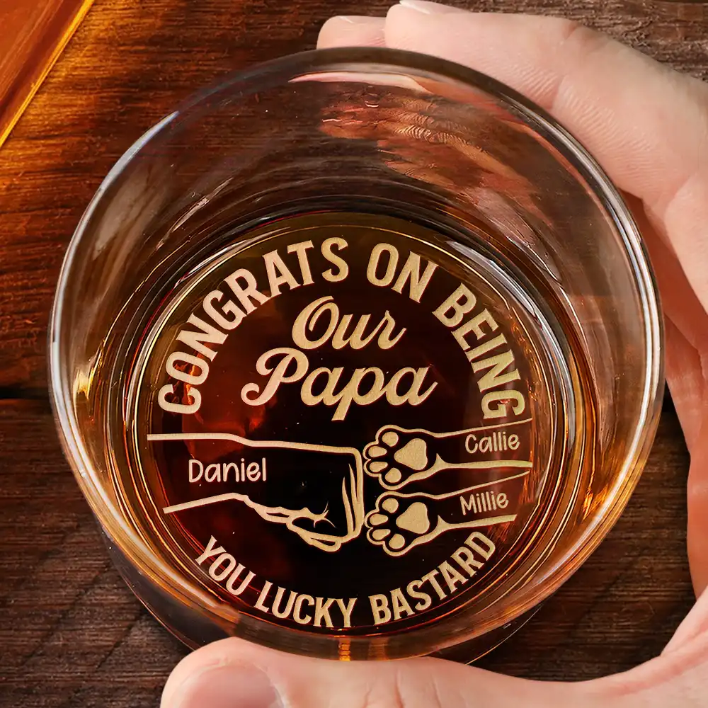 Personalized Whiskey Glass for Pet Owners - Dog & Cat Lover Gift - Image 2