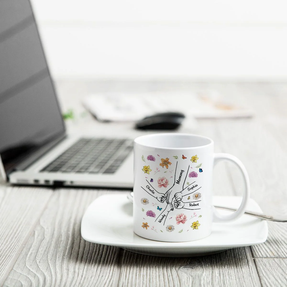 Mother & Daughter – A Bond That Can’t Be Broken | Personalized White Ceramic Mug - Ideal Gift for Mother's Day, Family Gatherings, or Special Occasions - Image 7