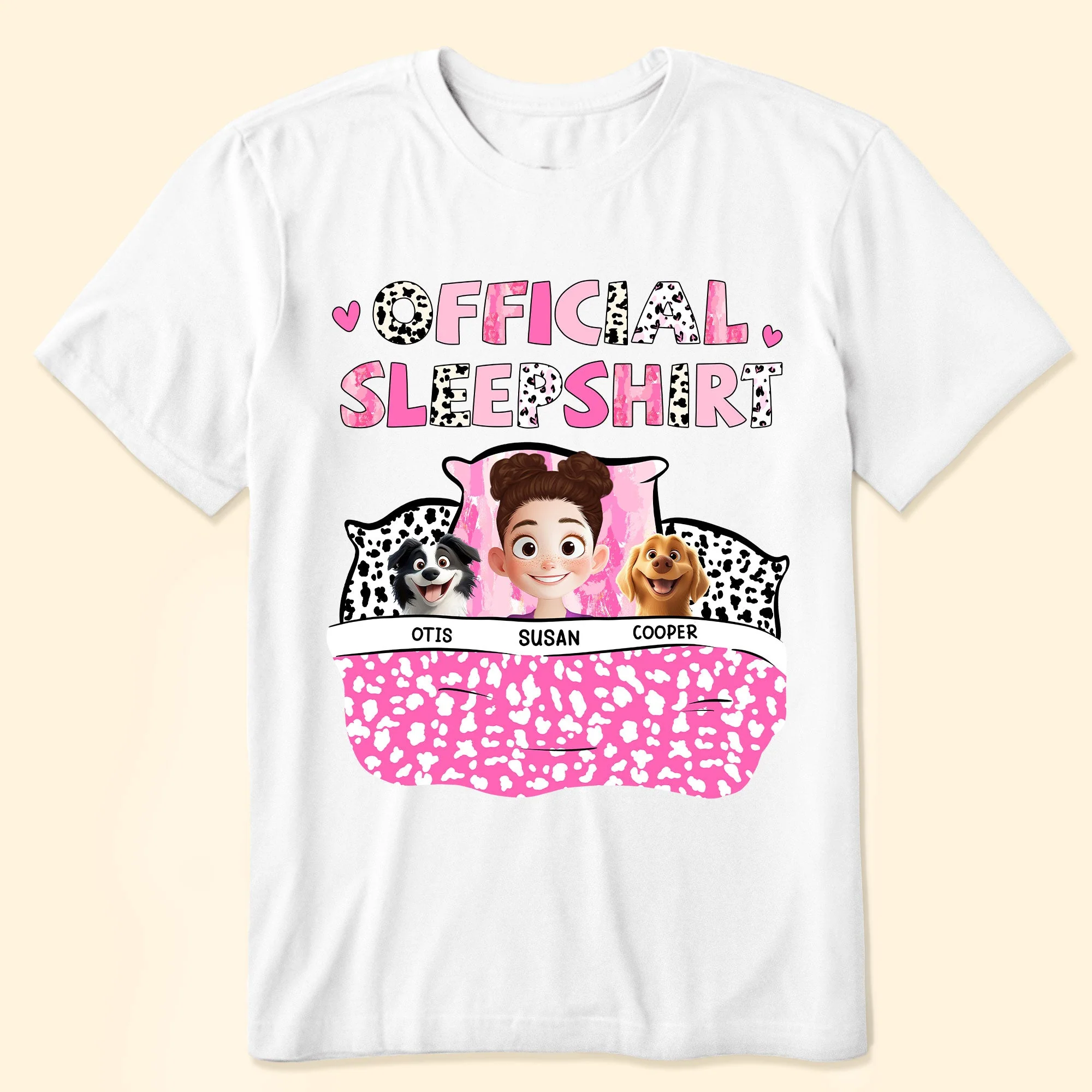 Personalized Dog Lover Sleep Shirt – Official Sleepshirt with Cute Design Featuring Pet Names, Ideal for Kids and Pet Lovers, Perfect for Birthdays or Casual Wear - Image 10