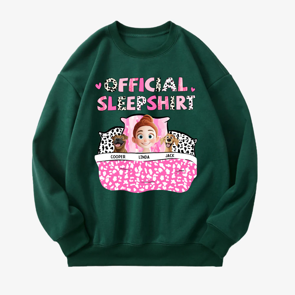 Personalized Dog Lover Sleep Shirt – Official Sleepshirt with Cute Design Featuring Pet Names, Ideal for Kids and Pet Lovers, Perfect for Birthdays or Casual Wear - Image 5