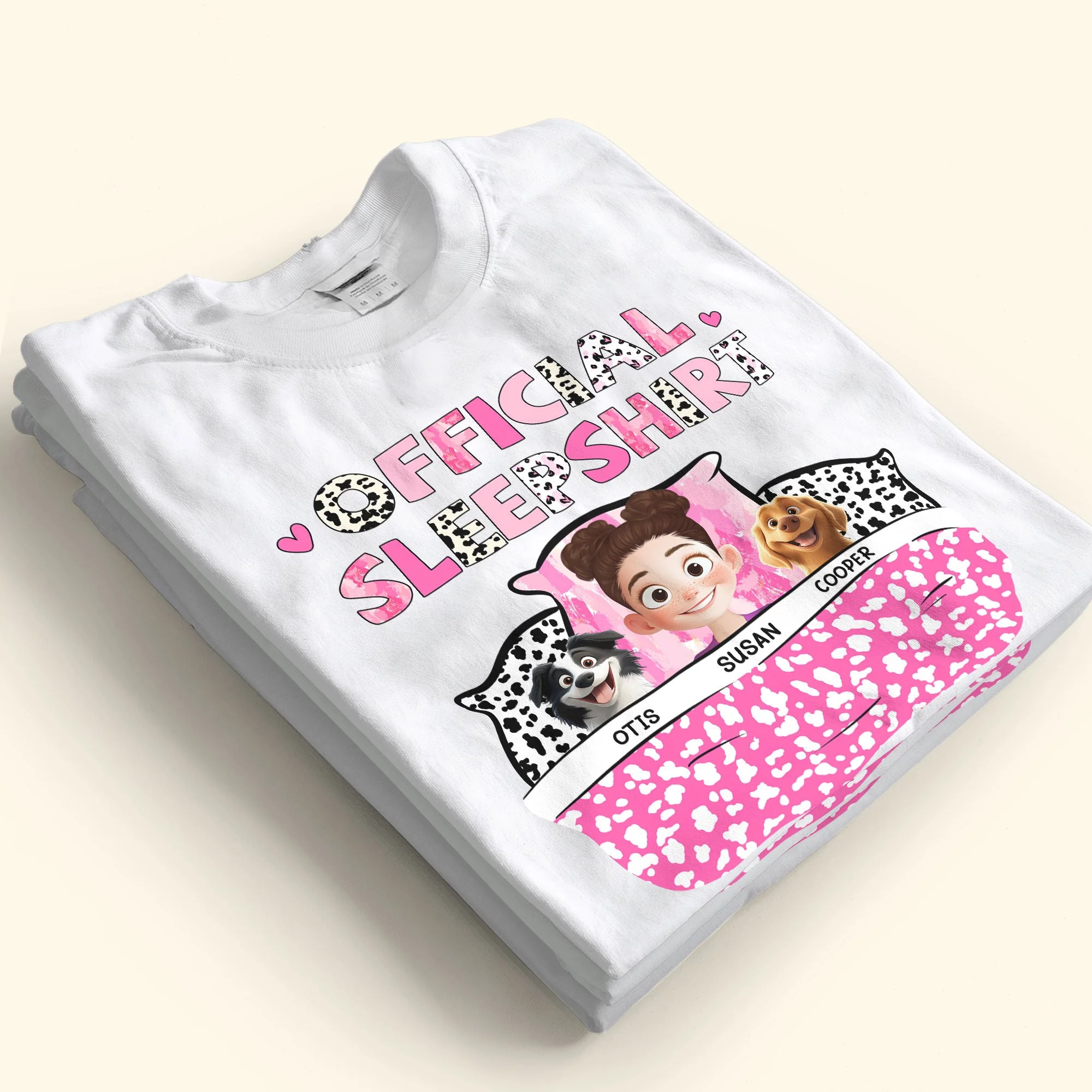 Personalized Dog Lover Sleep Shirt – Official Sleepshirt with Cute Design Featuring Pet Names, Ideal for Kids and Pet Lovers, Perfect for Birthdays or Casual Wear - Image 7