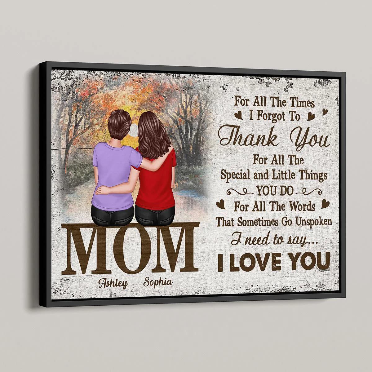 Grateful Love – Custom Poster Featuring a Heartwarming Moment with Mother and Daughter – Ideal Gift for Mother’s Day or Family Celebrations - Image 12