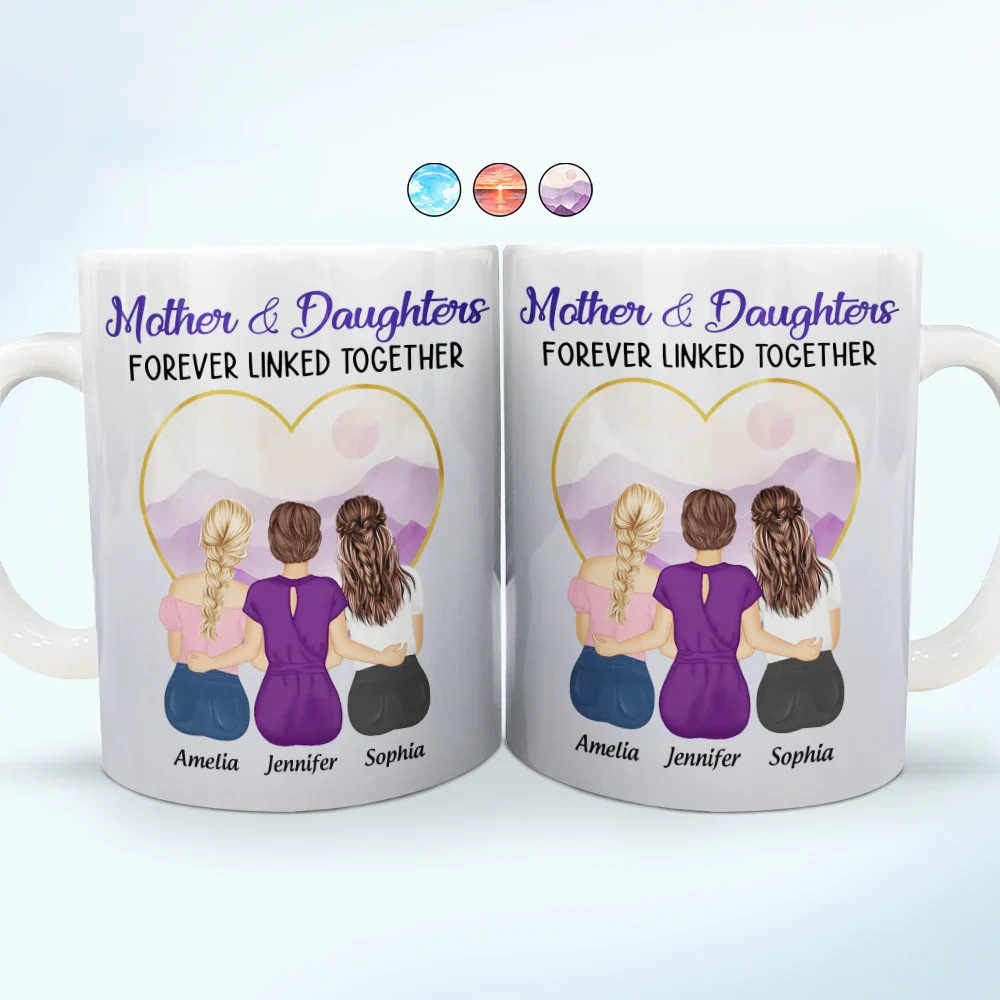 Personalized Mug for Mother and Daughters – Heartwarming Family Gift with Custom Names, Great for Mother's Day or Family Gatherings - Image 6