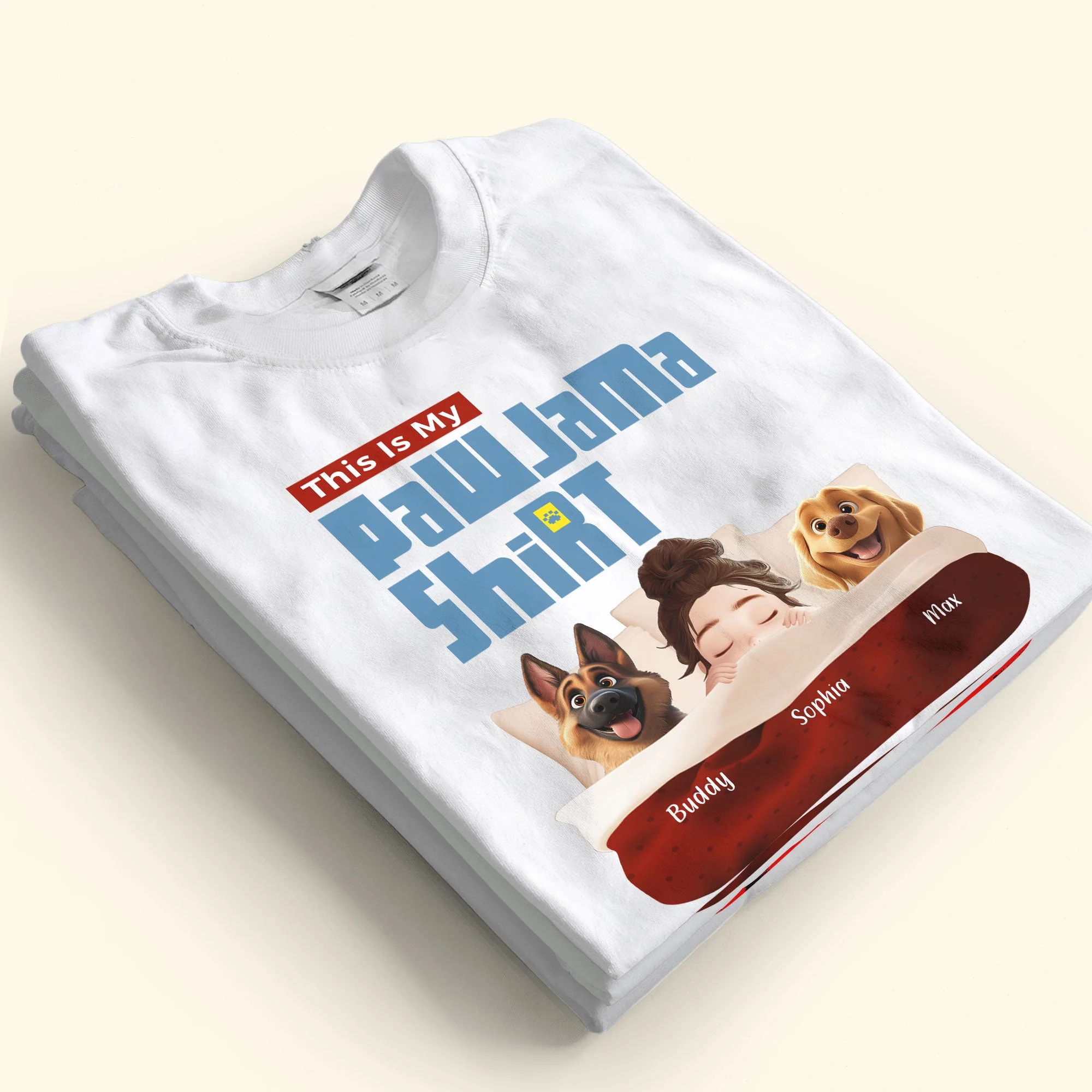 Custom Pawjama Shirt for Couples – Featuring Pets and Their Names, Ideal for Valentine’s Day or Special Occasions, Available in Classic Tee, Women Tee, Hoodie, and Sweatshirt - Image 9