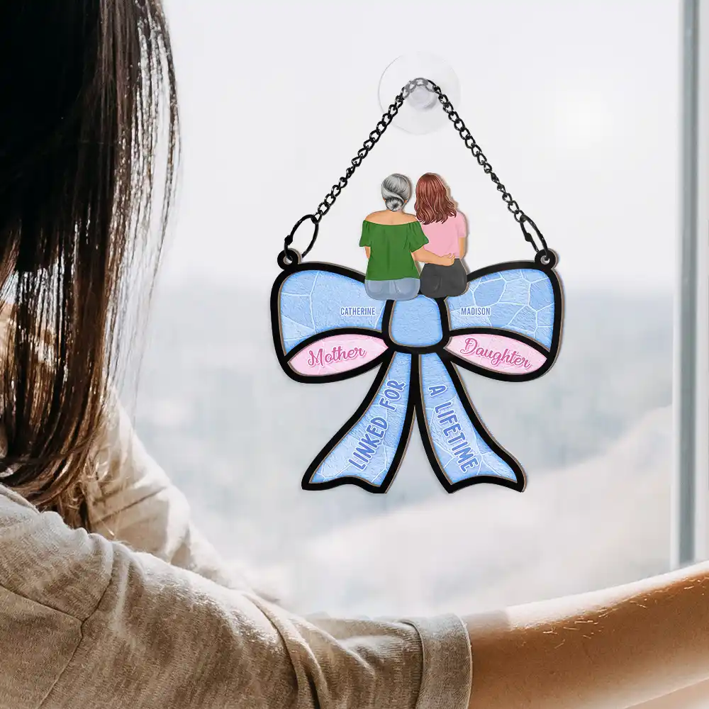 Mother & Daughter – Forever Linked Together - Personalized Wood and Acrylic Layered Ornament with Heartwarming Message, Perfect for Mother’s Day Gift - Image 6