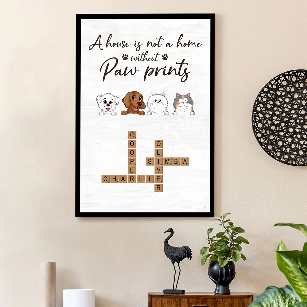 Personalized Pet Portrait Canvas/Poster - Ideal Gift for Pet Lovers