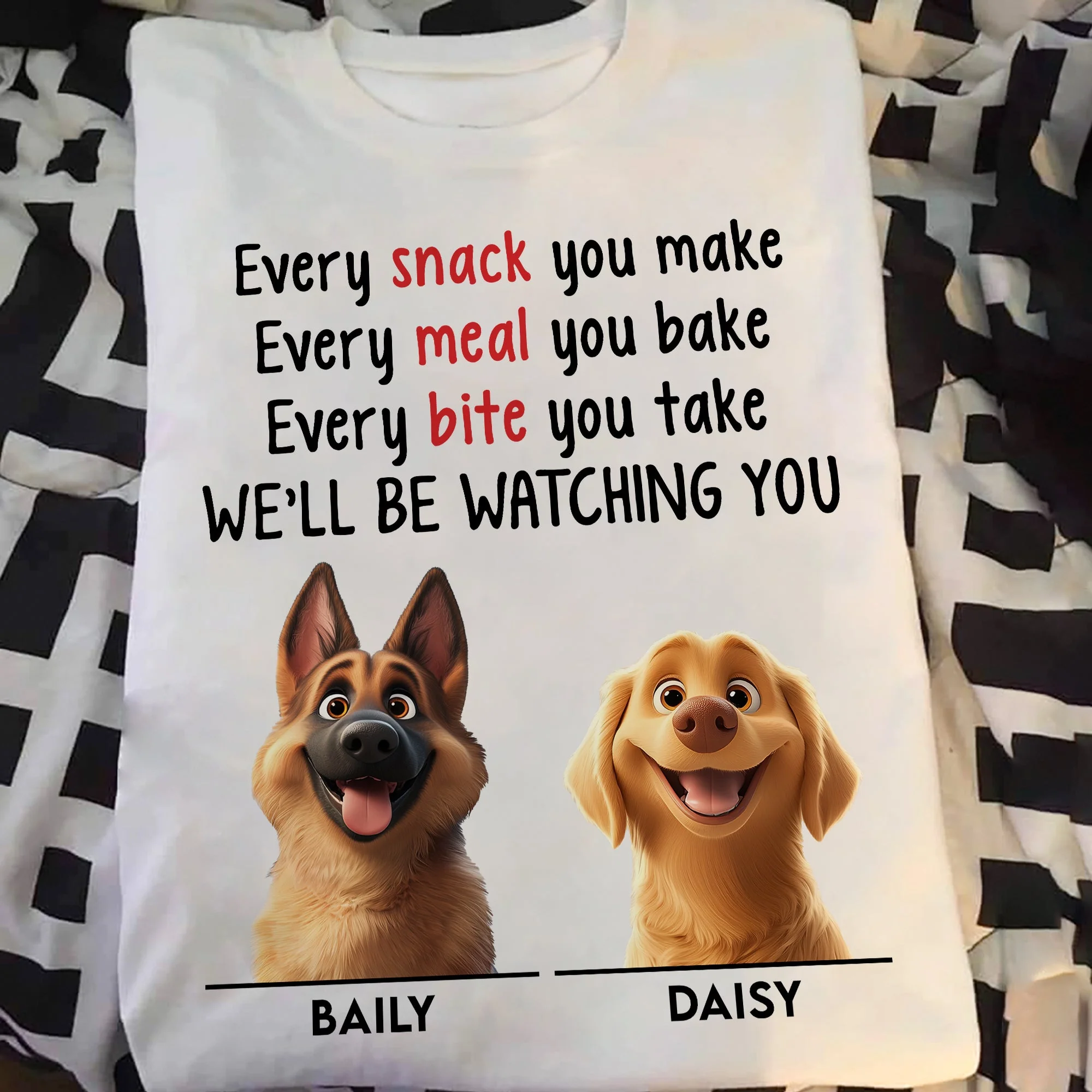 Watching You with Love – Custom Shirt for Dog Moms and Pet Lovers, Perfect Gift for Pet Enthusiasts - Image 6
