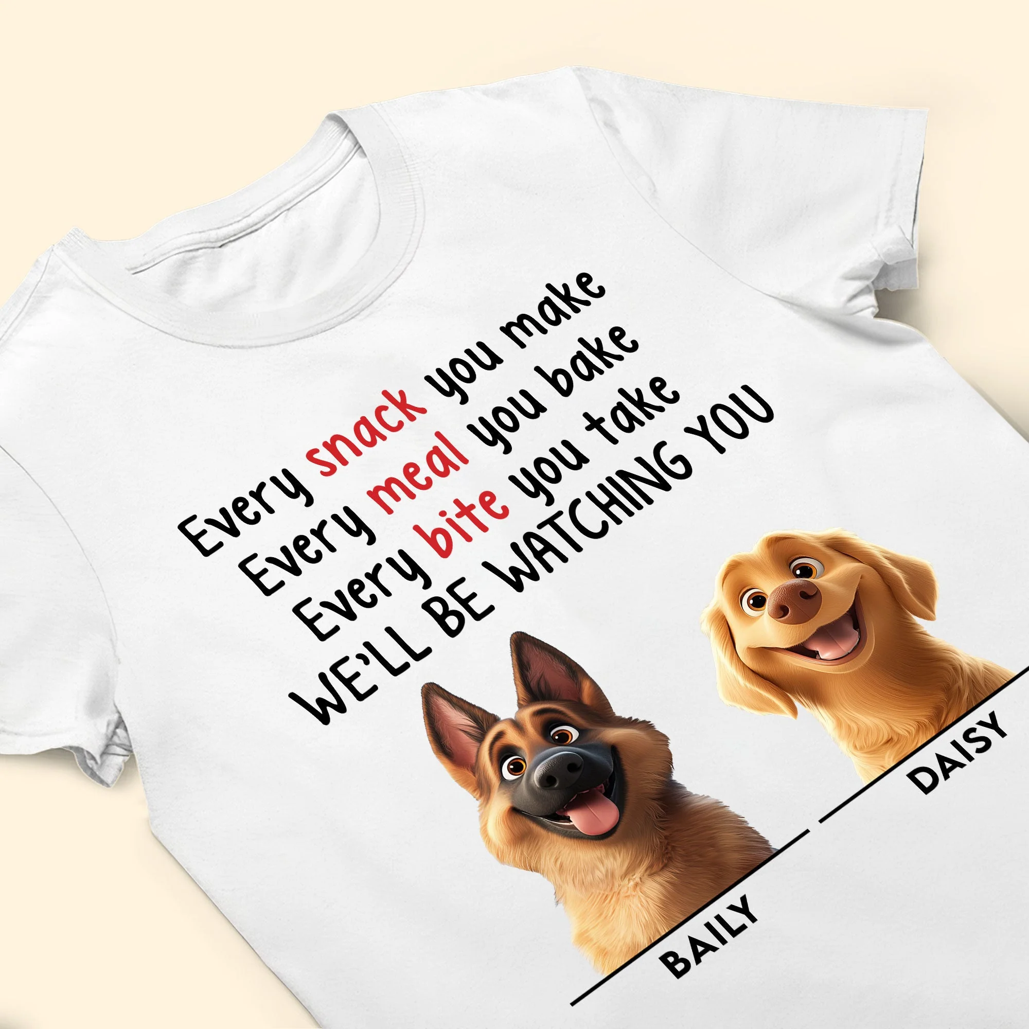 Watching You with Love – Custom Shirt for Dog Moms and Pet Lovers, Perfect Gift for Pet Enthusiasts - Image 7