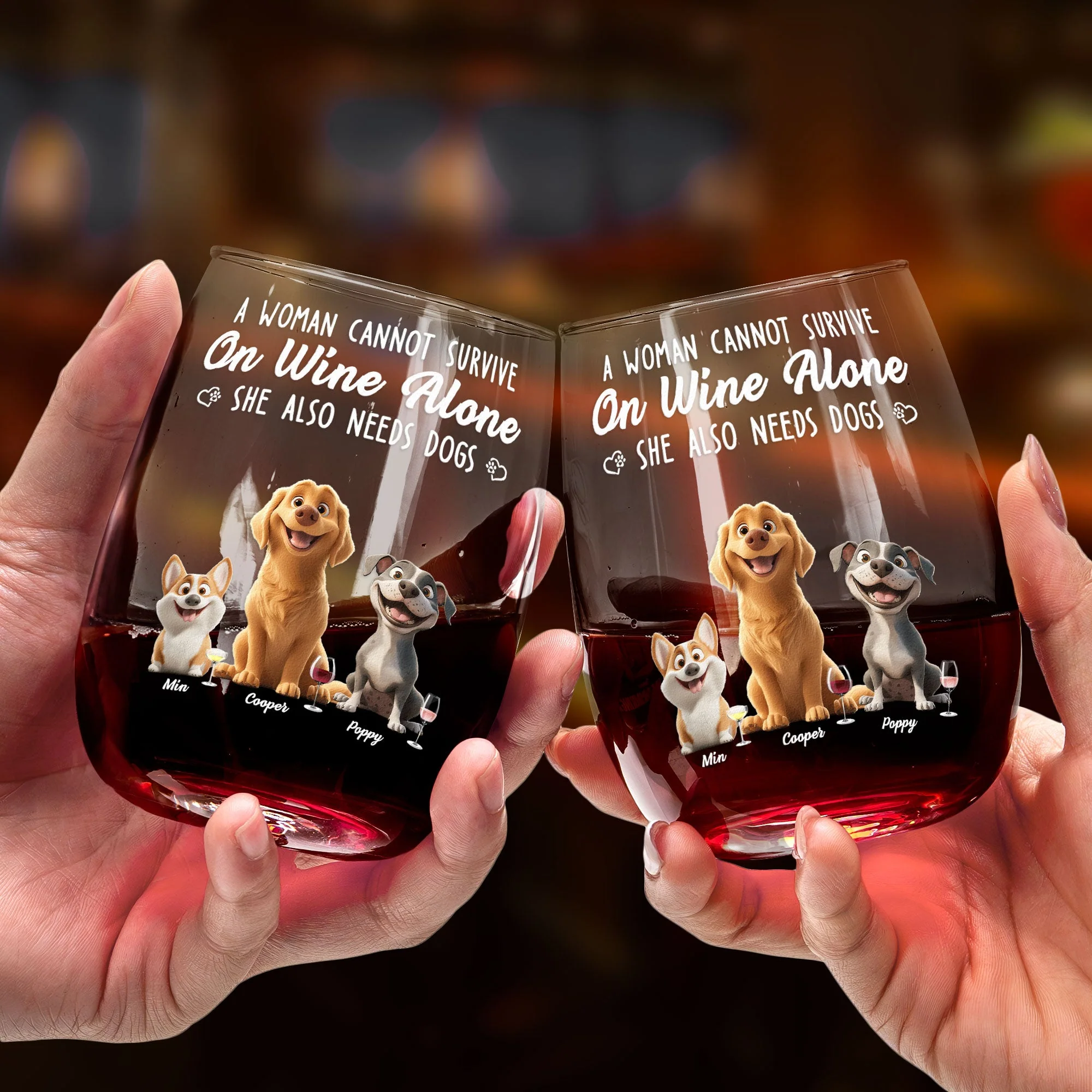 Personalized Dog Lover Wine Glass - Custom Cup Gift - Image 5