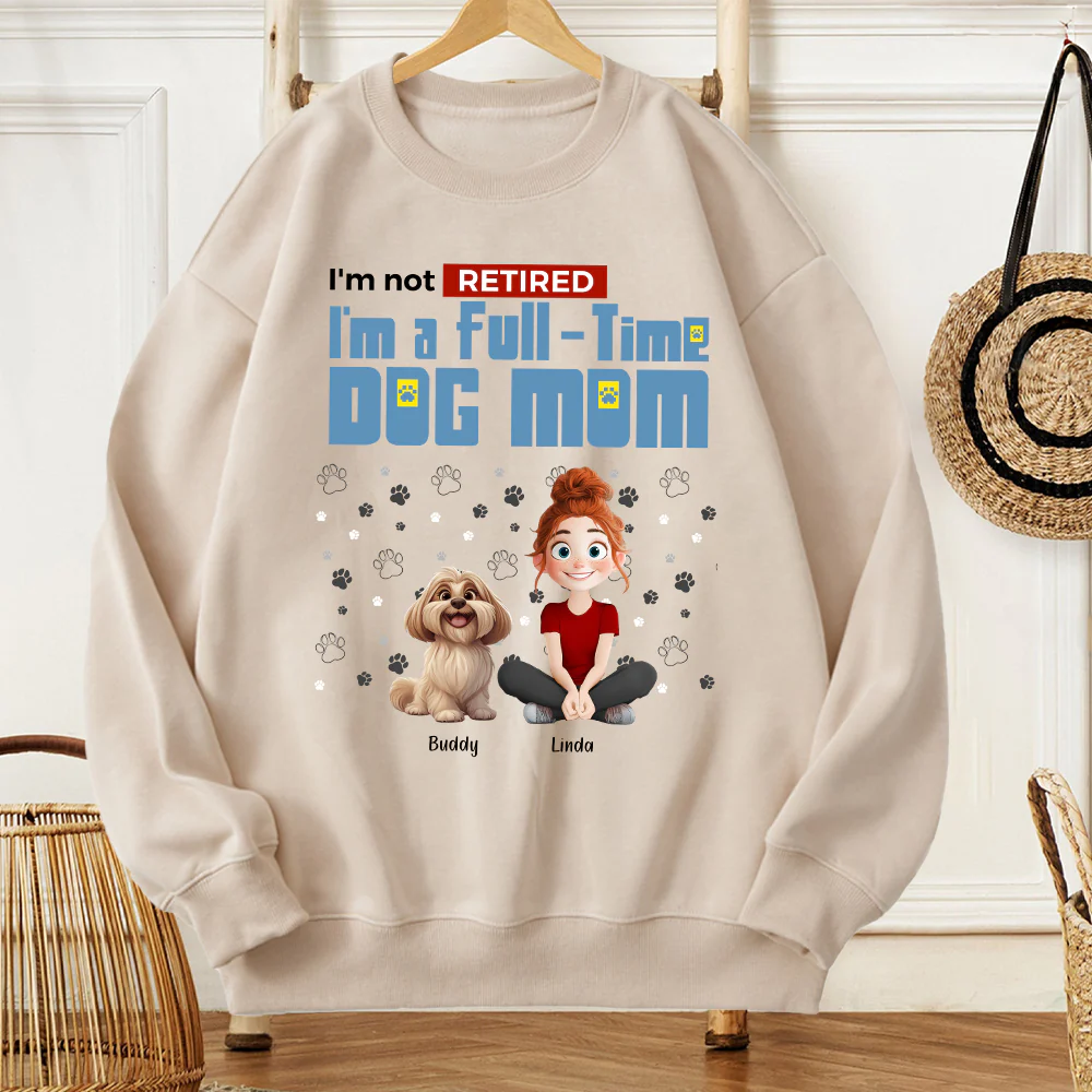 Personalized Dog Mom T-Shirt – Custom Pet Name, Cute Dog Lover Gift, Cozy Sweatshirt & Hoodie - Image 4